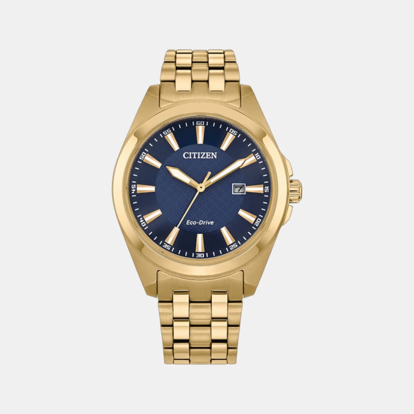 Eco-Drive Men's Eco-Drive Blue Dial Analog Stainless Steel Watch BM7532-54L