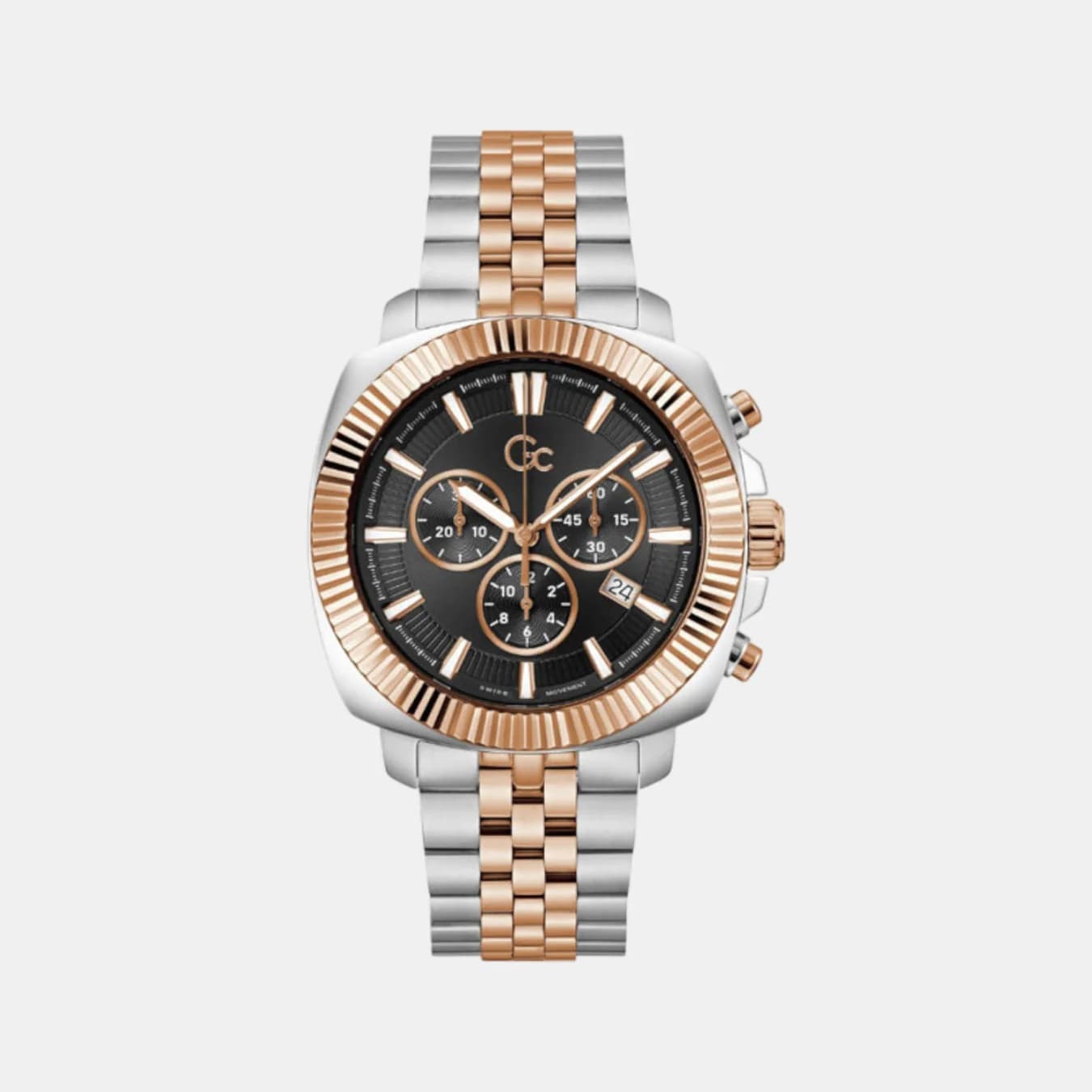 Flair Coussin Men's Quartz Black Dial Chronograph Stainless Steel Watch Z46001G2MF