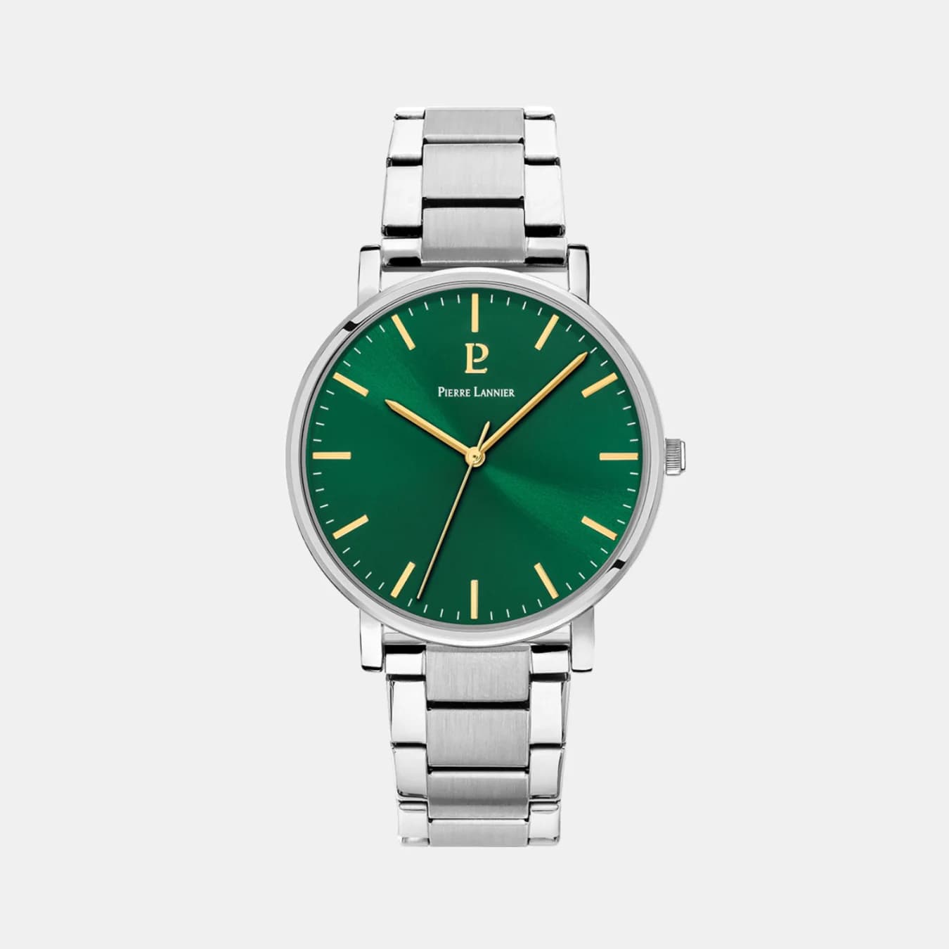 Essential Men's Quartz Green Dial Analog Stainless Steel Watch 251G171