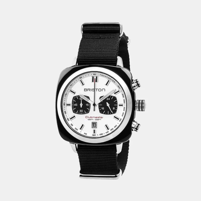 Clubmaster Sport Men's Quartz White Dial Chronograph NATO Watch 17142.SA.BS.2.NB