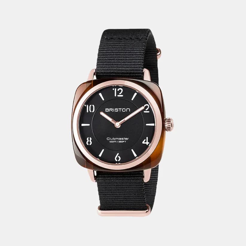 Clubmaster Chic Women's Quartz Black Dial Analog NATO Watch 17536.PRA.T.1.NB