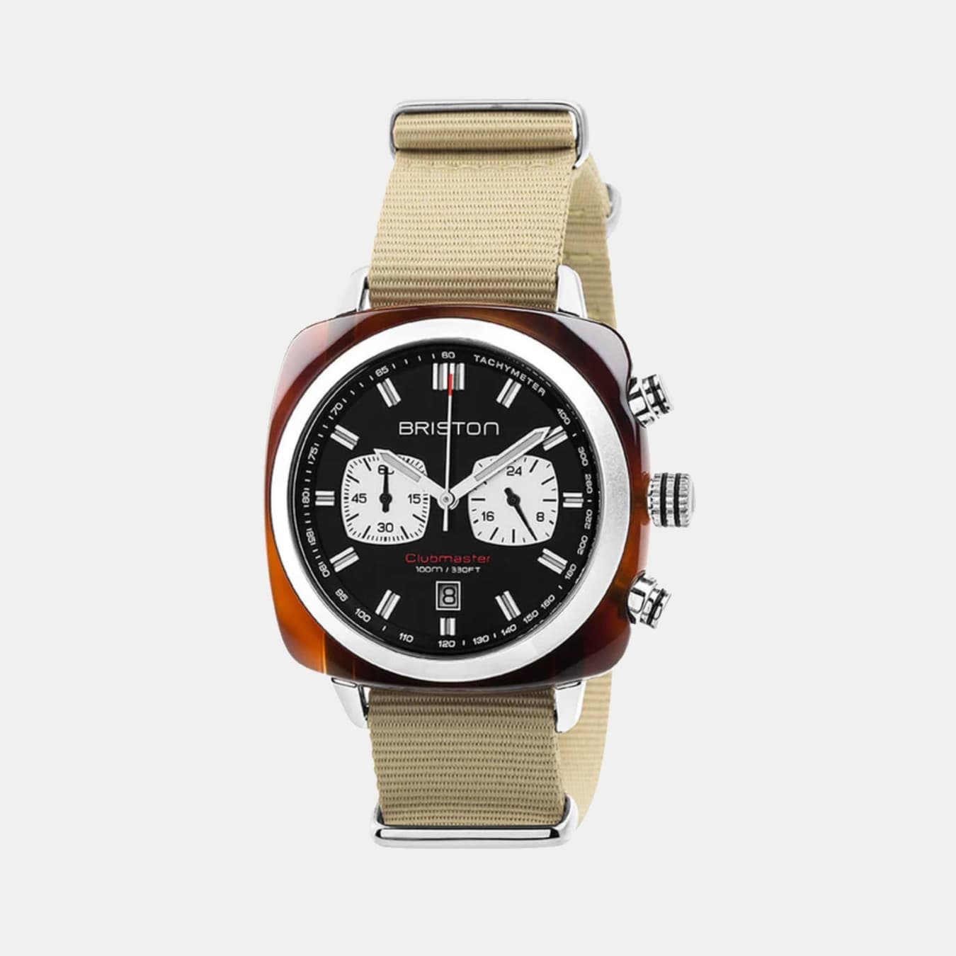 Clubmaster Sport Men's Quartz Black Dial Chronograph NATO Watch 17142.SA.TS.1.NK