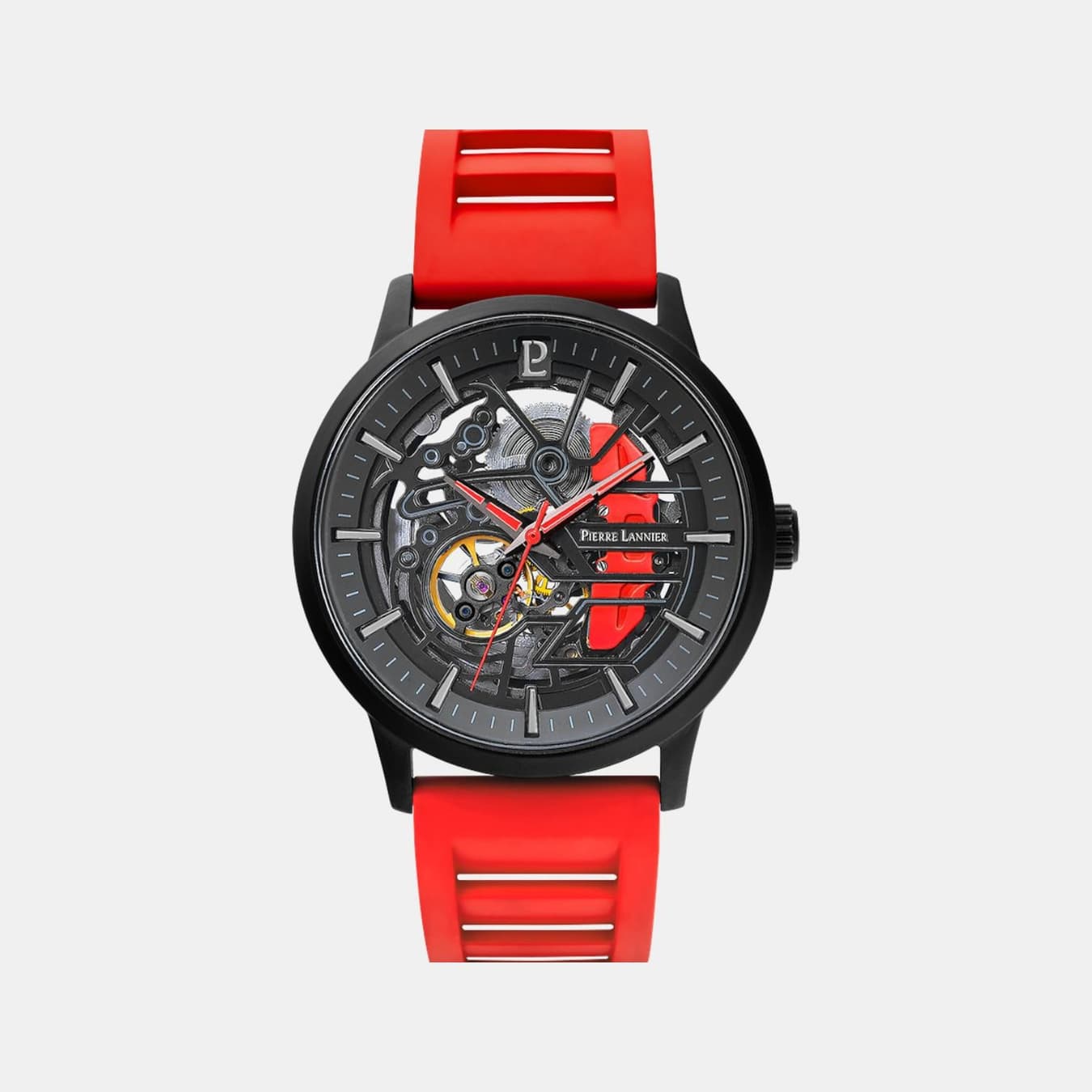 Paddock Men's Automatic Black Dial Analog Rubber Watch 341A459