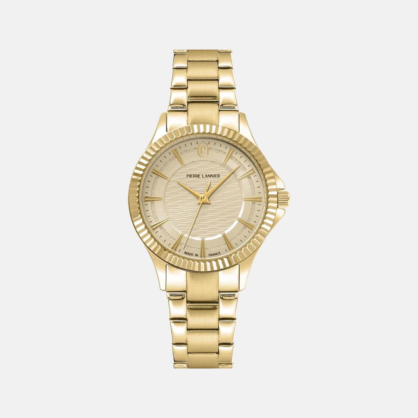 Metropolitain Women's Quartz Gold Dial Analog Stainless Steel Watch 018Q542