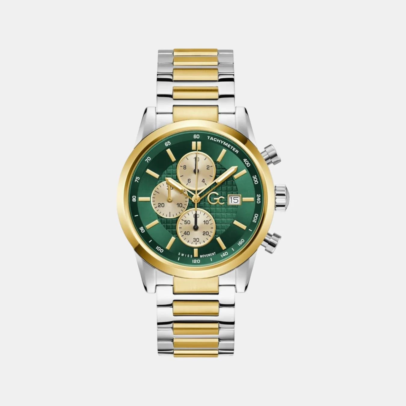 Gallant Men's Quartz Green Dial Chronograph Stainless Steel Watch Z61002G9