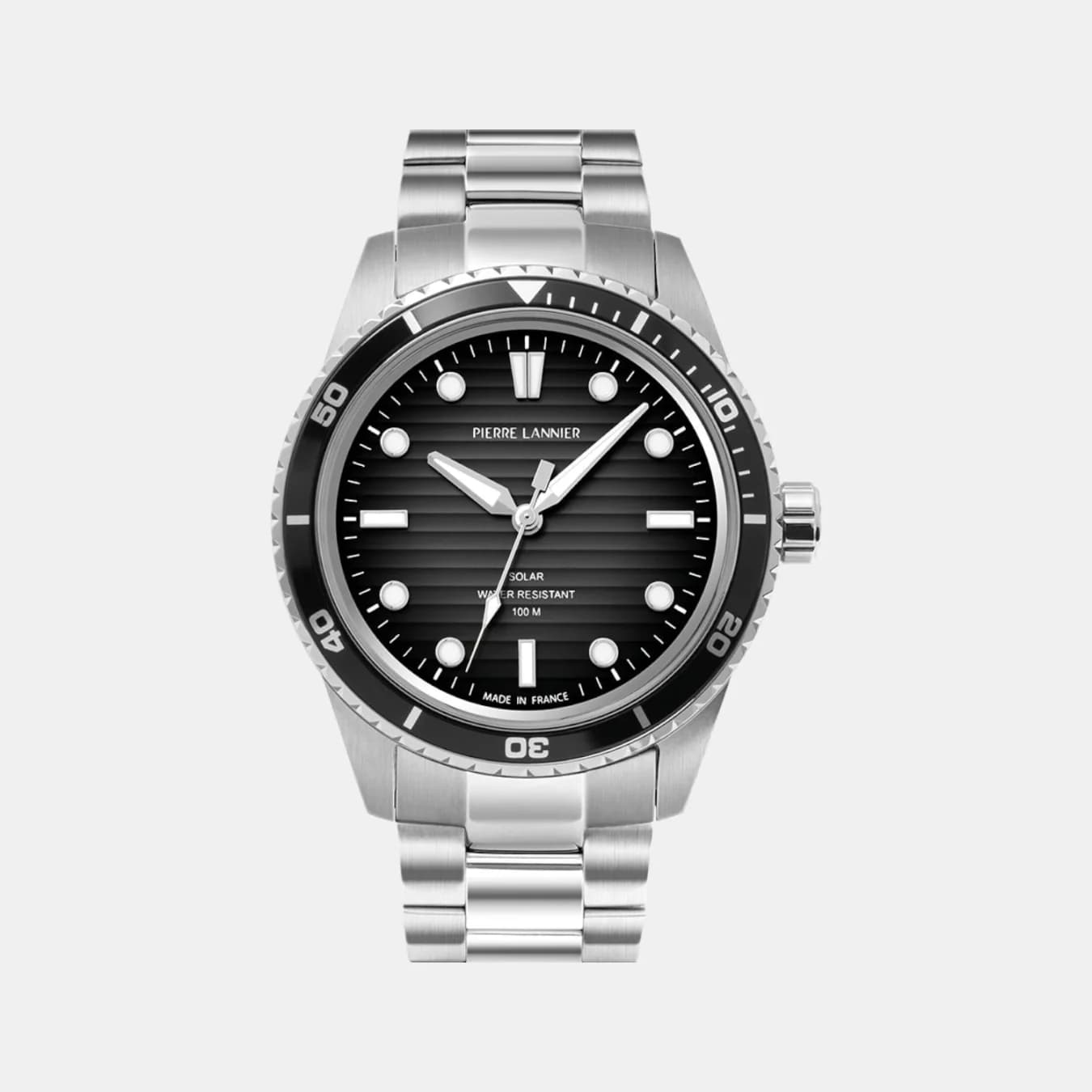 Inti Men's Solar Grey Dial Analog Stainless Steel Watch 244H131