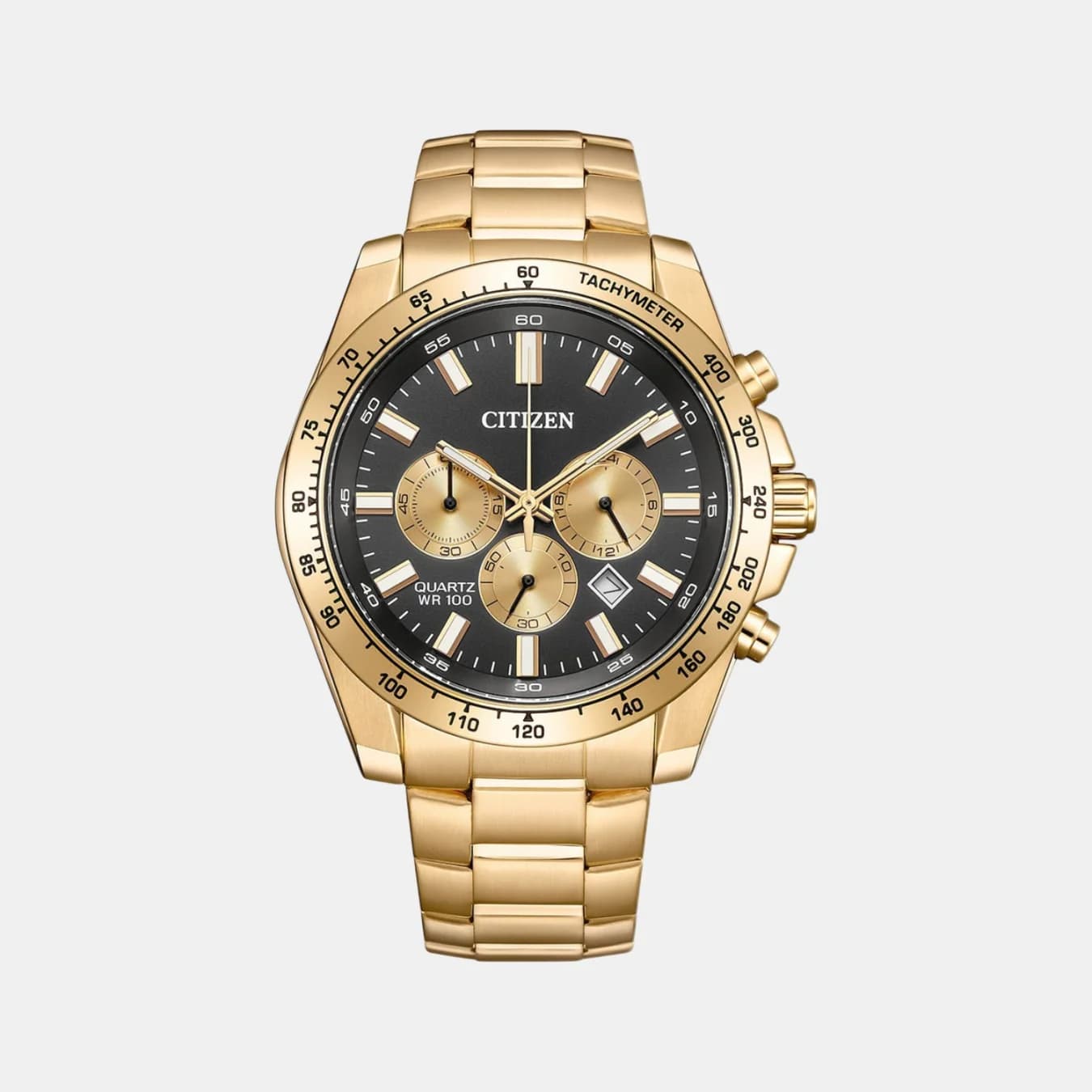 Men's Quartz Black Dial Analog Stainless Steel Watch AN8233-51E