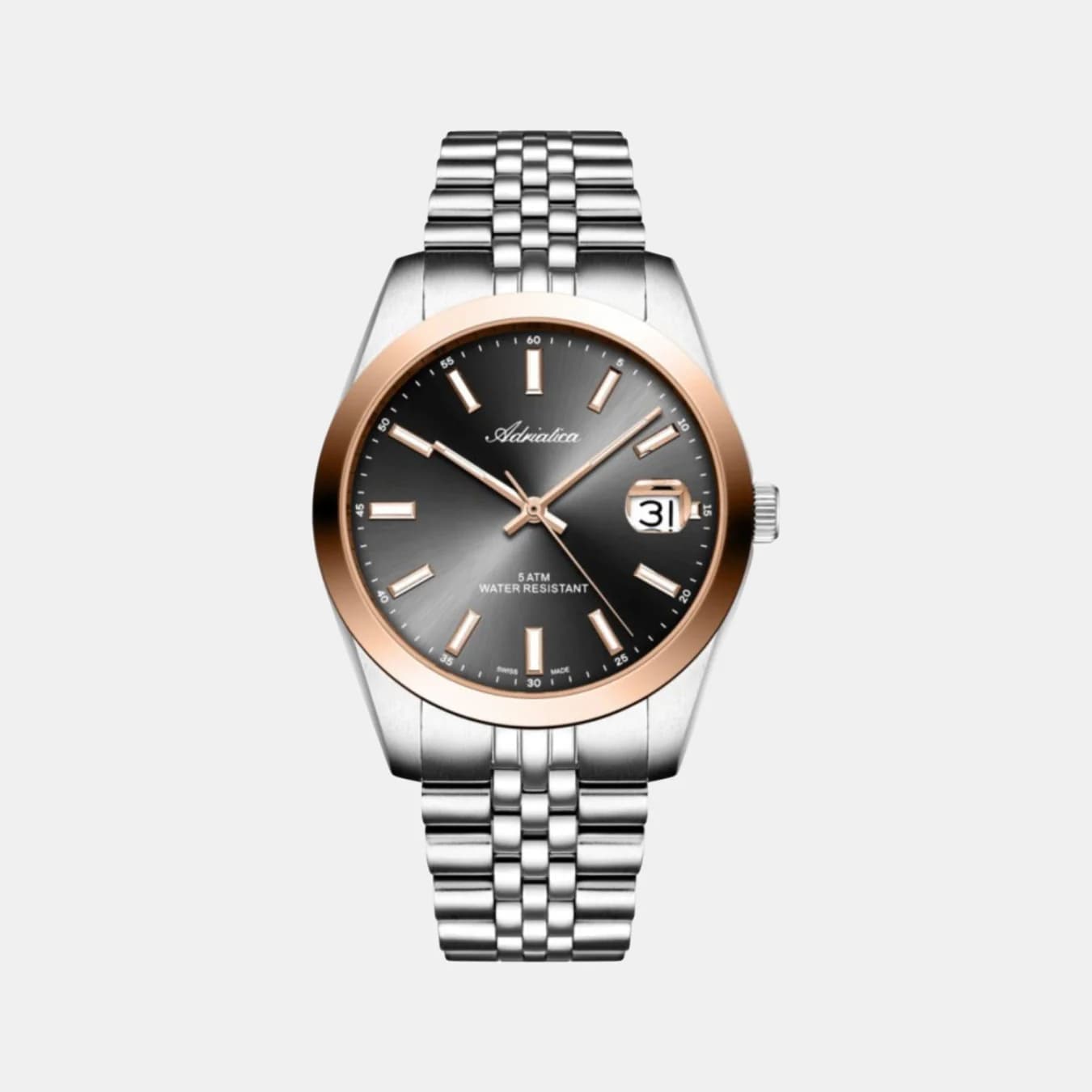 Men's Quartz Gun Dial Analog Stainless Steel Watch A1299.R117Q