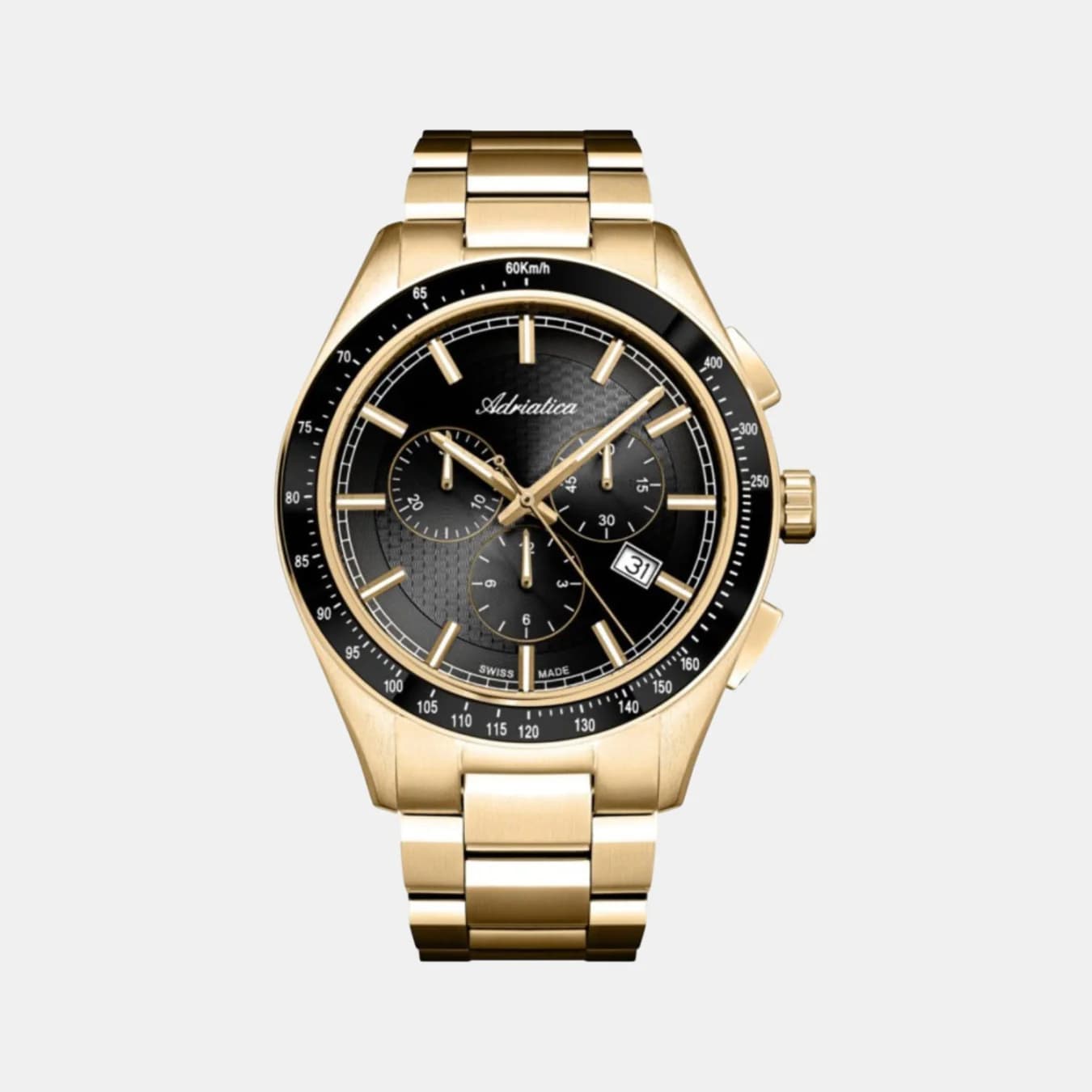 Men's Quartz Gun Dial Chronograph Stainless Steel Watch A8245.1116CH