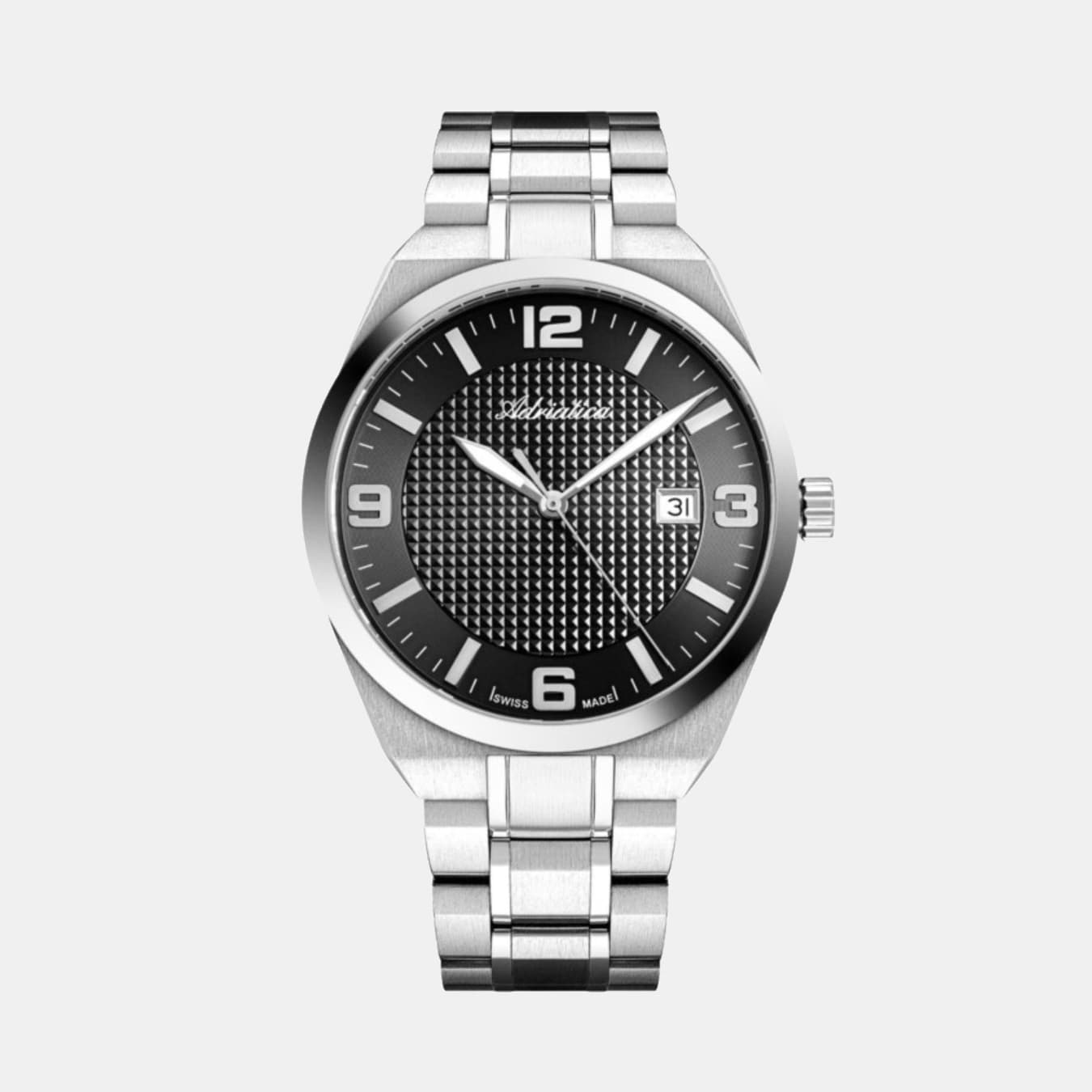 Men's Quartz Black Dial Analog Stainless Steel Watch A8343.5154Q