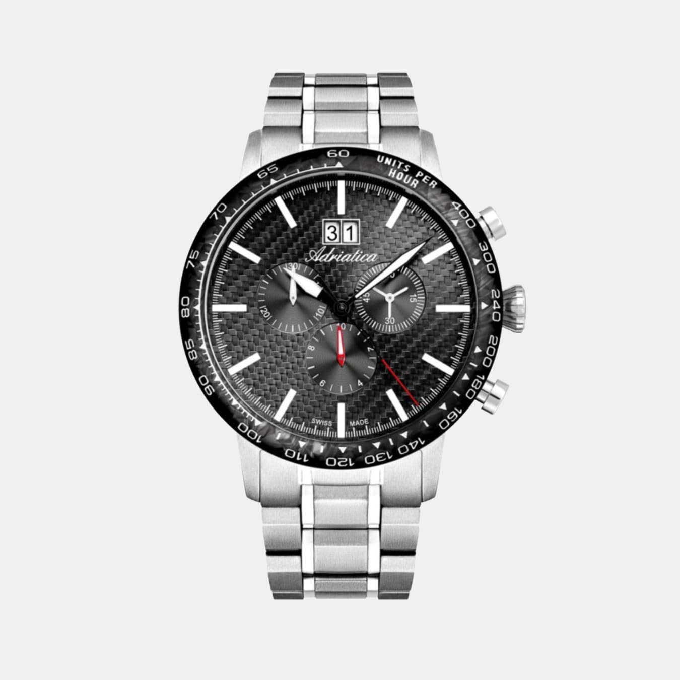 Men's Quartz Gun Dial Chronograph Stainless Steel Watch A8383.4116CH