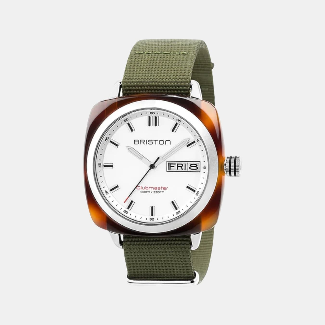 Clubmaster Sport Men's Quartz White Dial Analog NATO Watch 17342.SA.TS.2.NGA