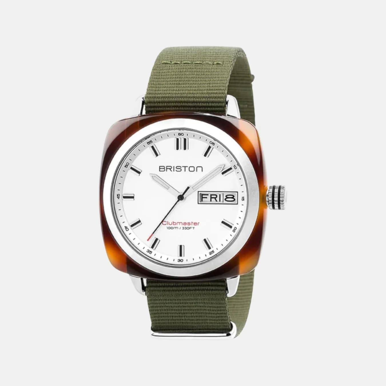 Clubmaster Sport Men's Quartz White Dial Analog NATO Watch 17342.SA.TS.2.NGA