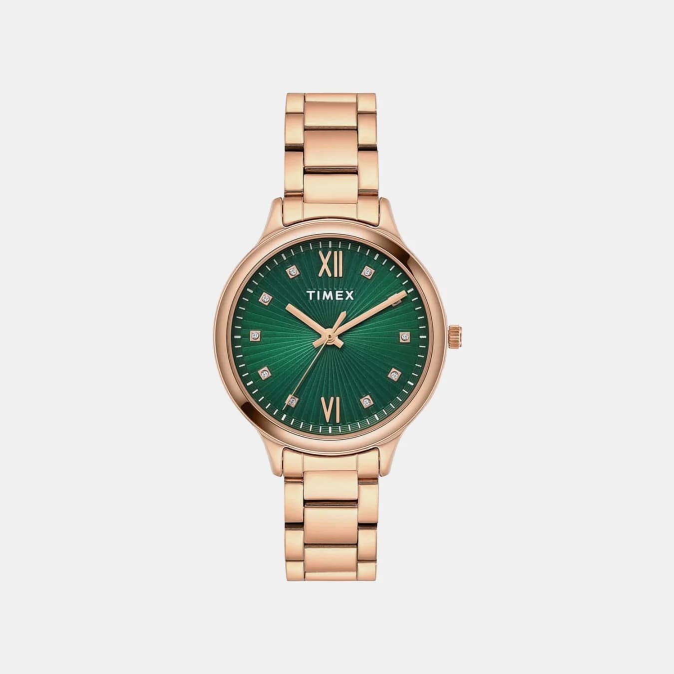 Trendline Women's Quartz Green Dial Analog Stainless Steel Watch TWTL12115