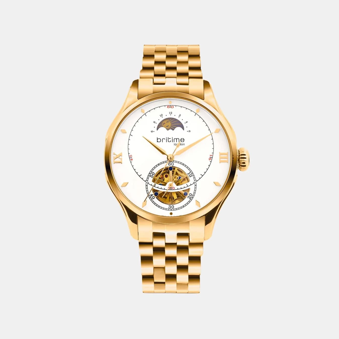 Men's Automatic Silver Dial Analog Metal Watch 479-M30203