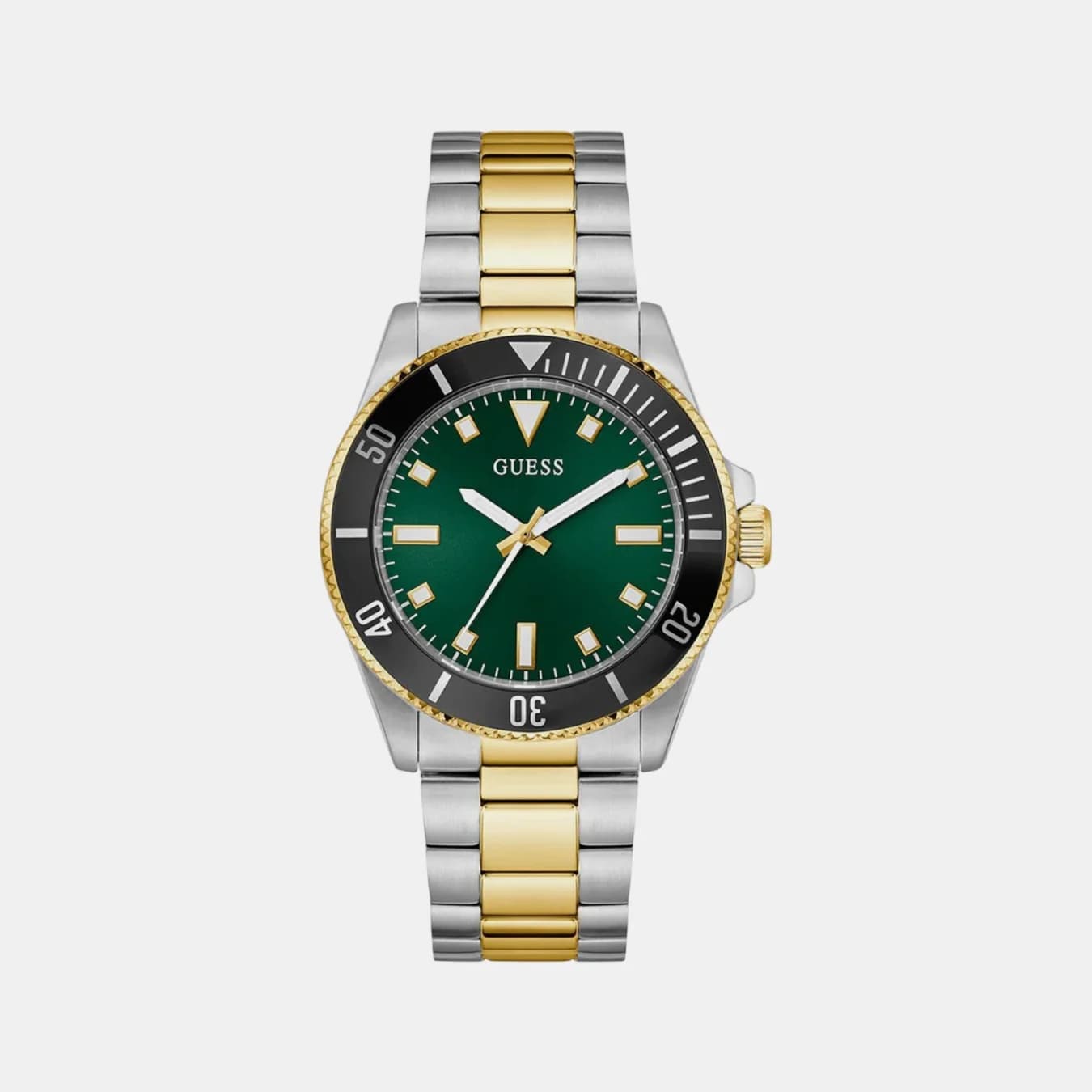 Men's Quartz Green Dial Analog Stainless Steel Watch GW0968G4