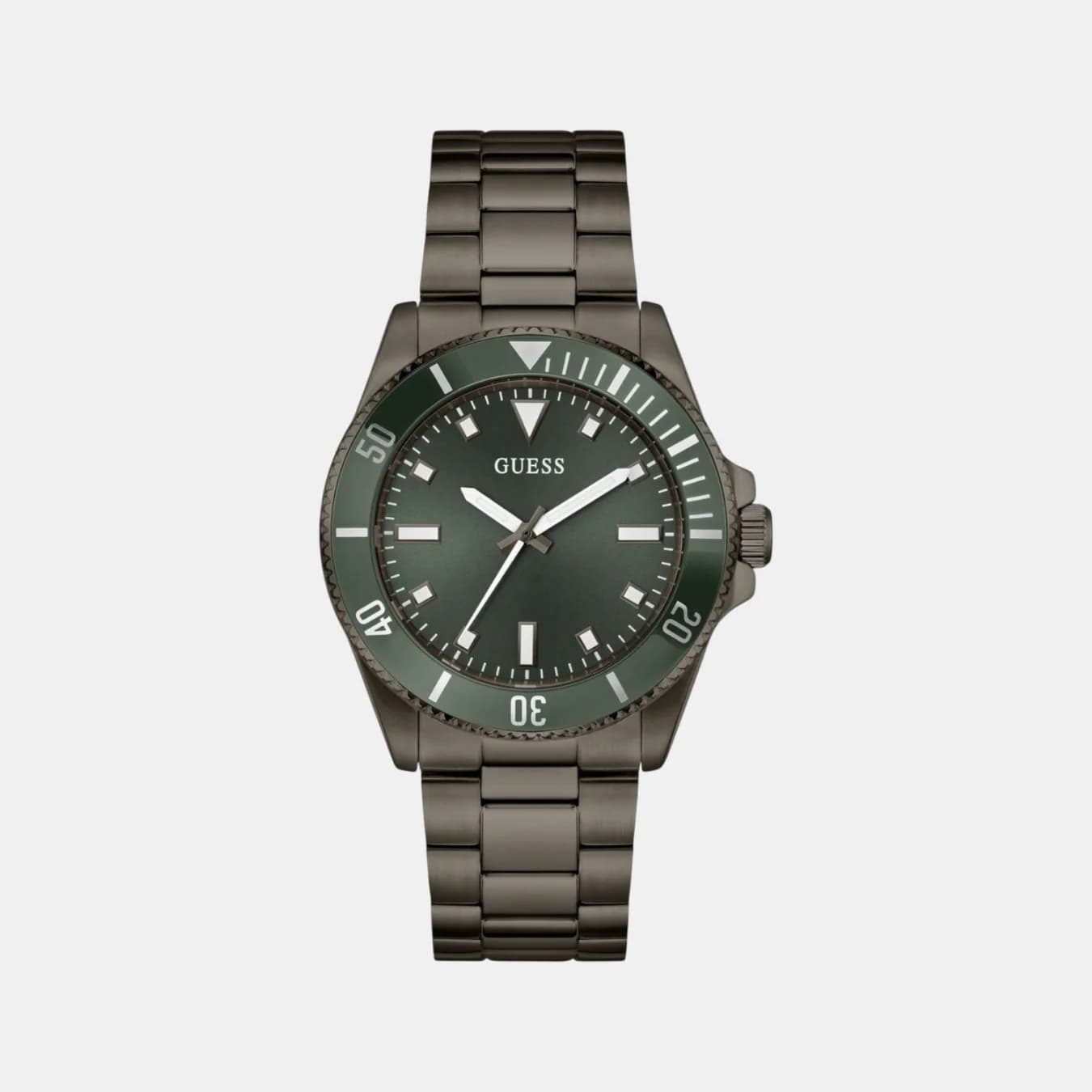 Cliff Men's Quartz Green Dial Analog Stainless Steel Watch GW0968G3