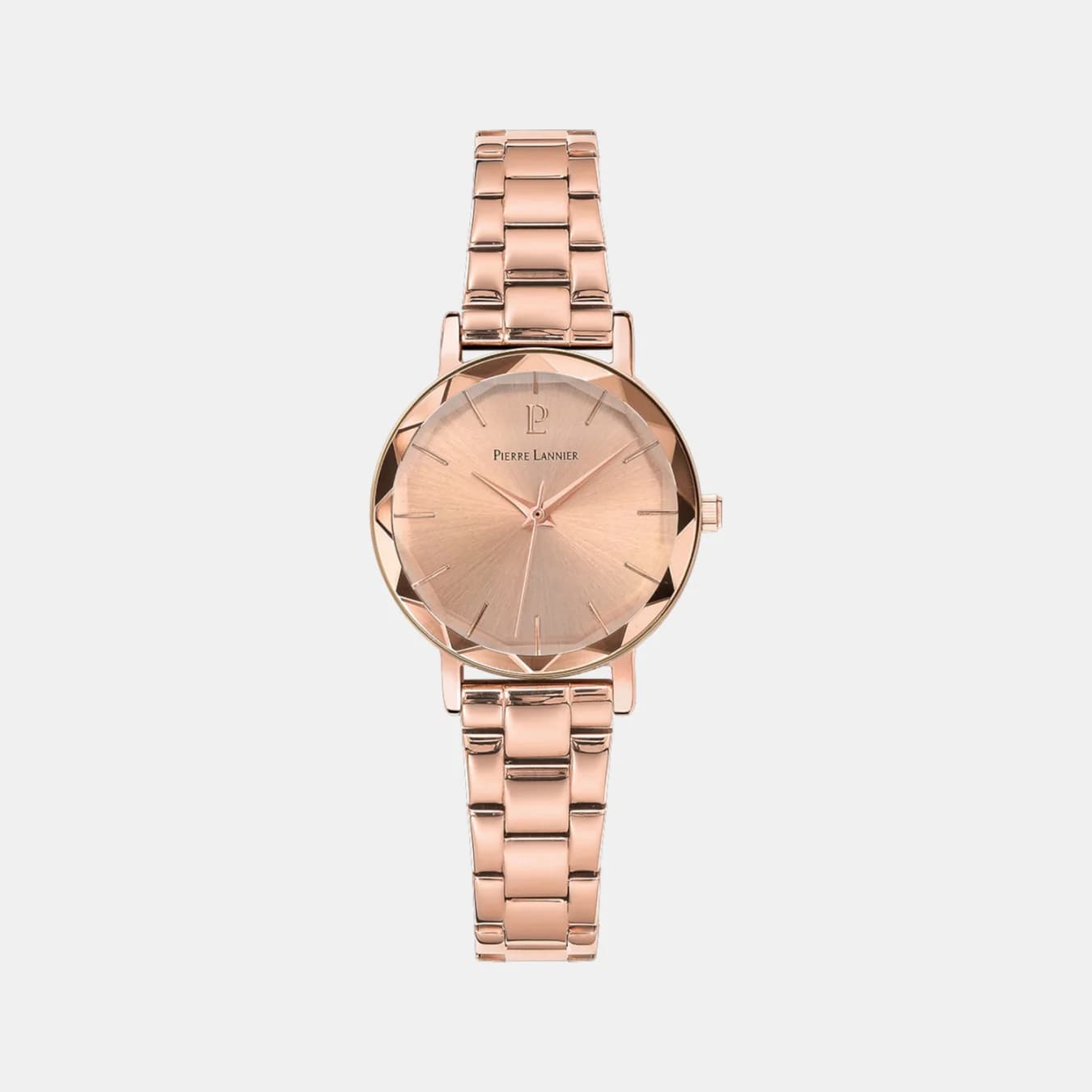 Multiples Women's Quartz Rose Gold Dial Analog Stainless Steel Watch 012P958