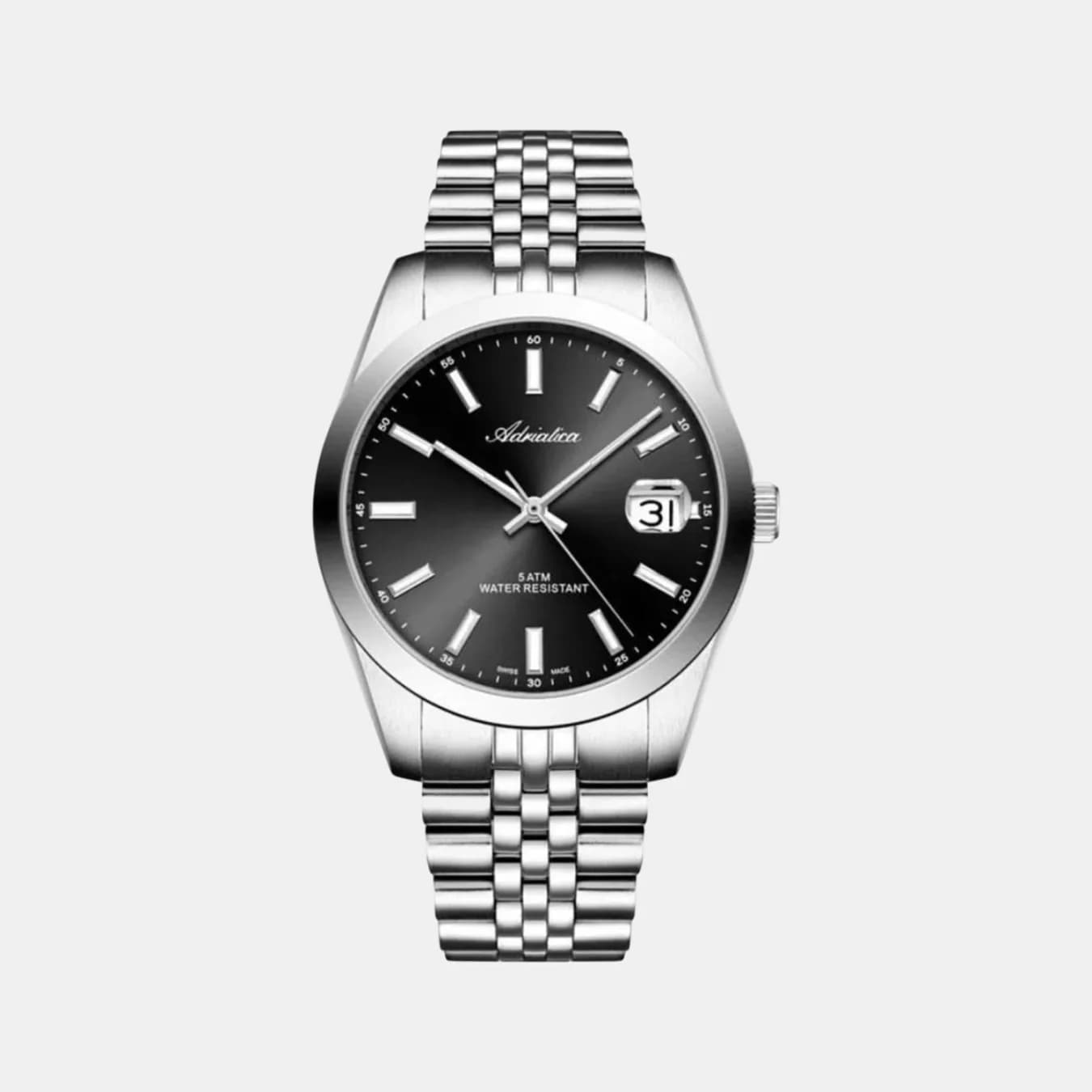 Men's Quartz Black Dial Analog Stainless Steel Watch A1299.5114Q
