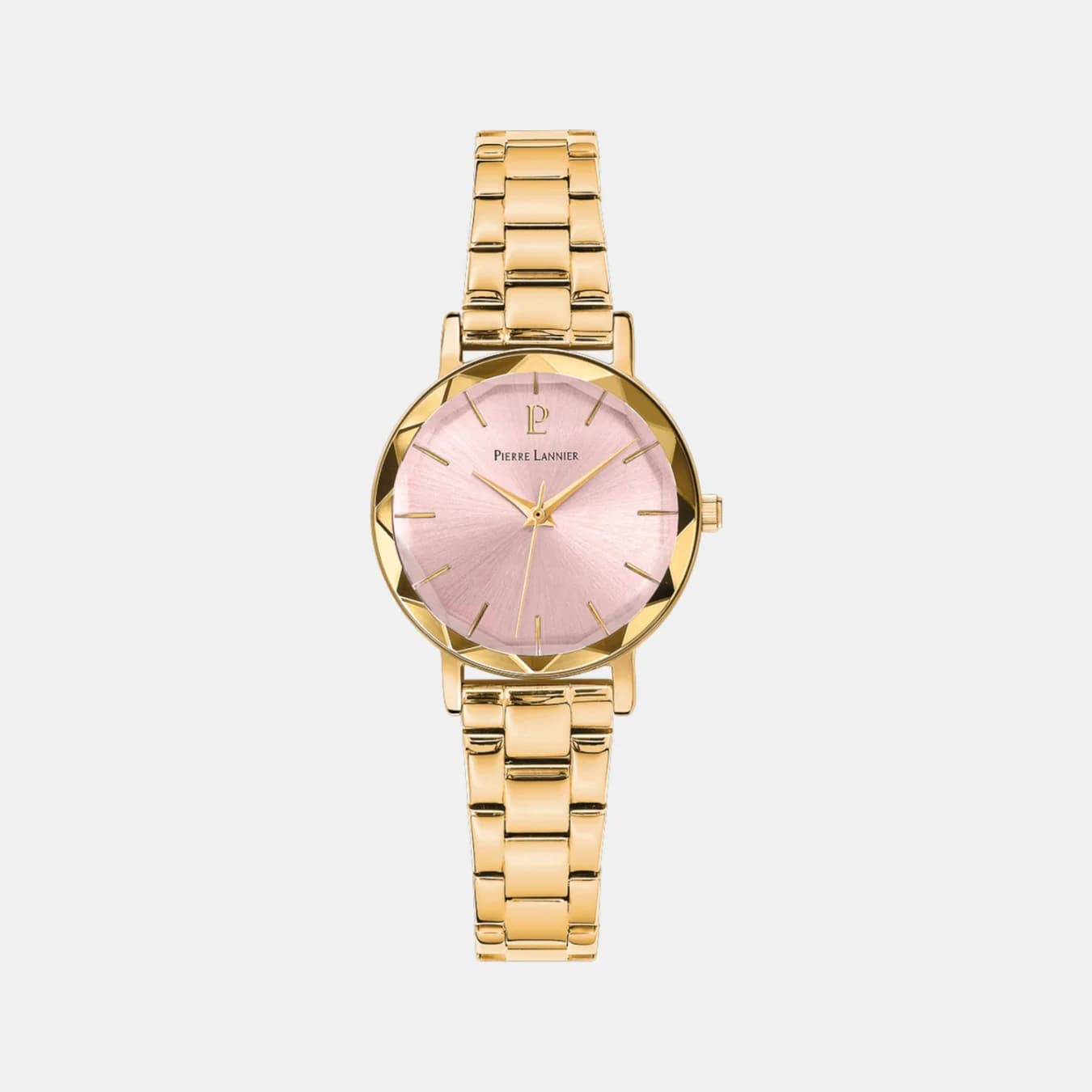 Multiples Women's Quartz Rose Dial Analog Stainless Steel Watch 012P552