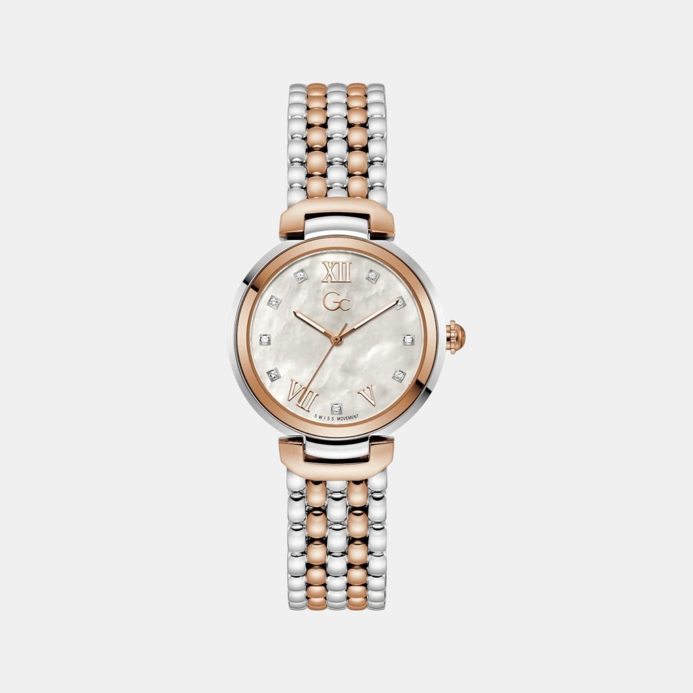 Gc Allure Women's Quartz Mother Of Pearl Dial Analog Stainless Steel Watch Z64001L1