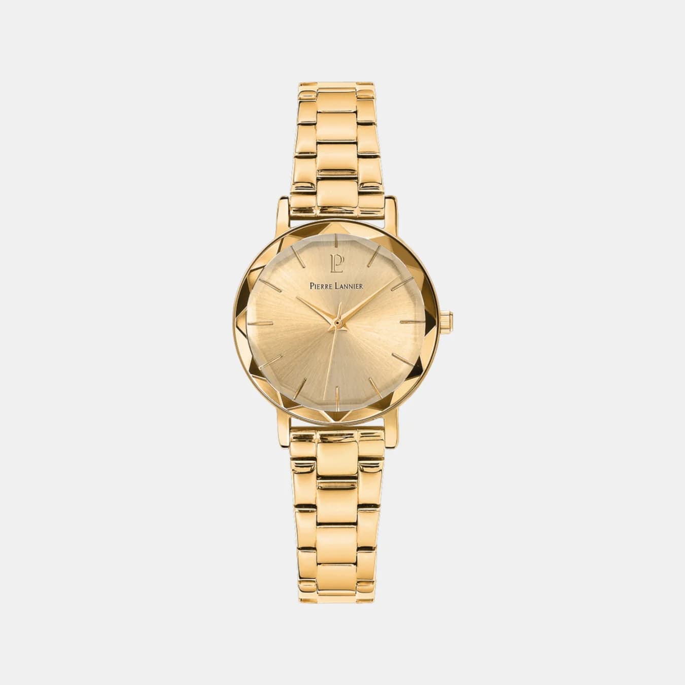 Multiples Women's Quartz Gold Dial Analog Stainless Steel Watch 012P542
