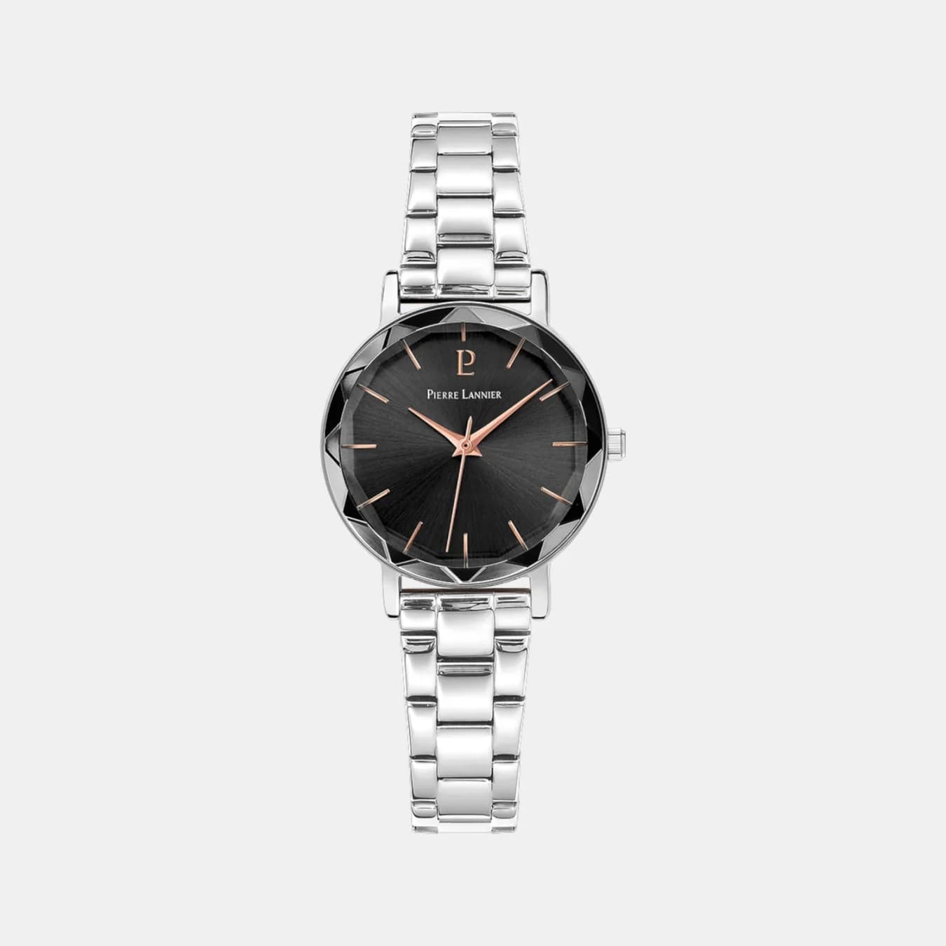 Multiples Women's Quartz Black Dial Analog Stainless Steel Watch 011L631