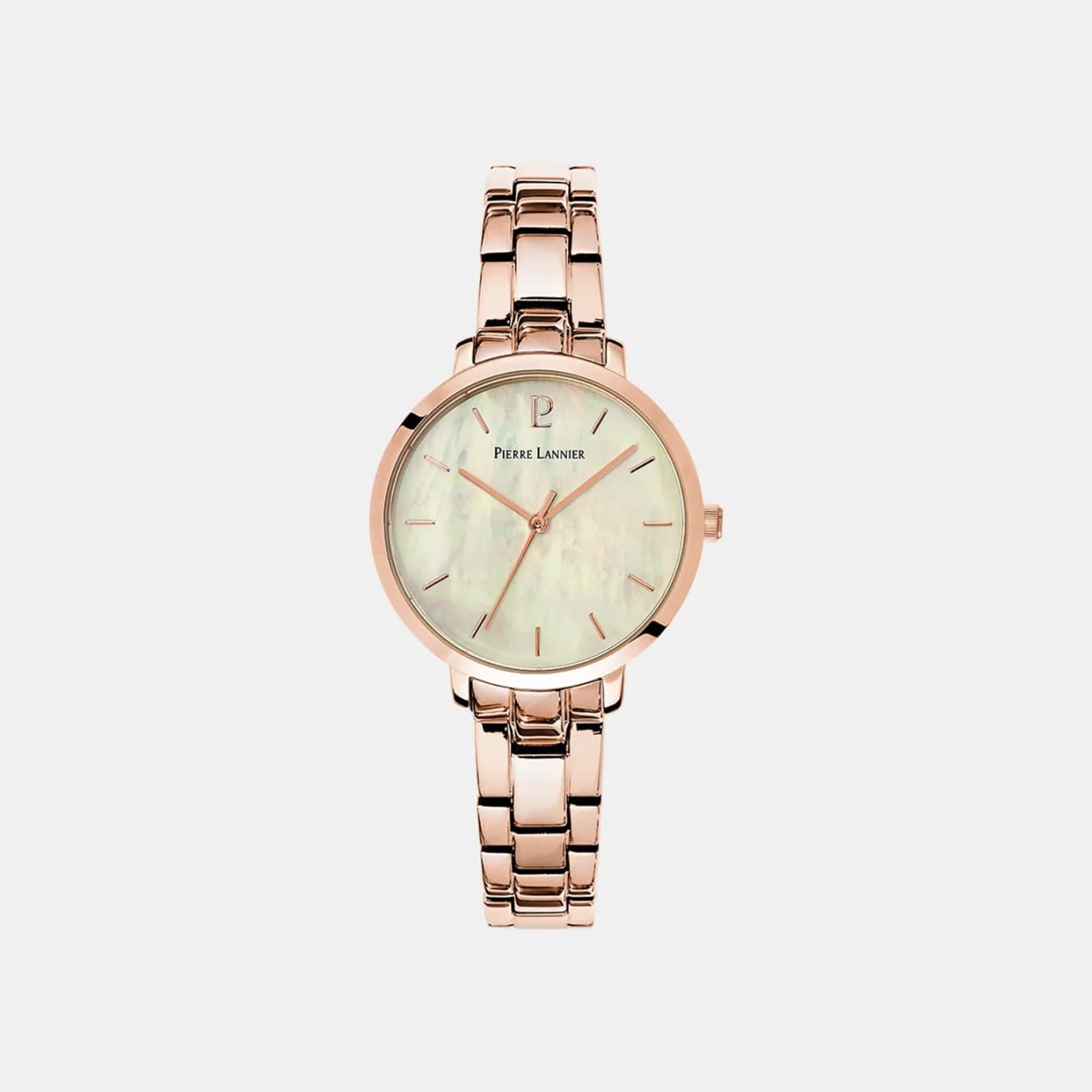 Aura Women's Quartz White Dial Analog Stainless Steel Watch 055M999