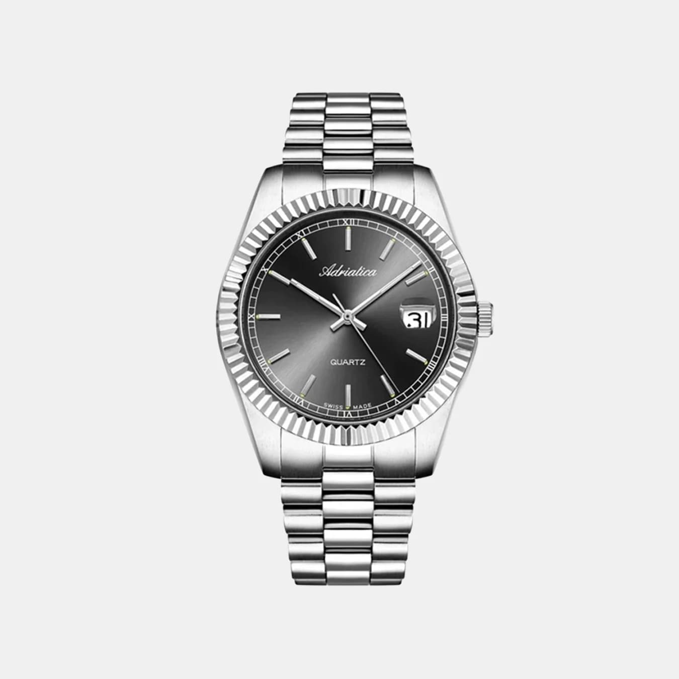Men's Quartz Gun Dial Analog Stainless Steel Watch A1090.5116Q