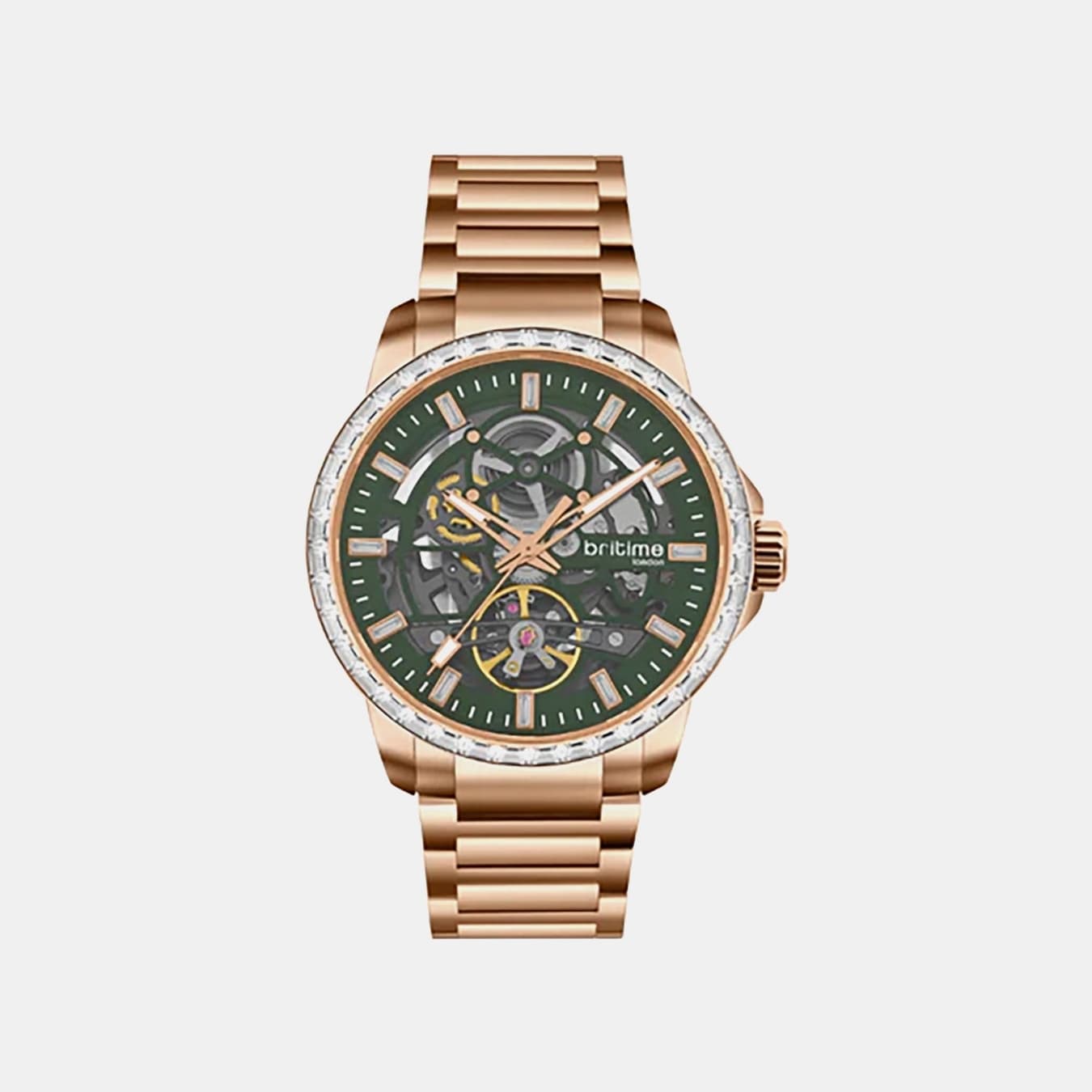 Vantor Men's Automatic Green Dial Analog Metal Watch 585-M31403