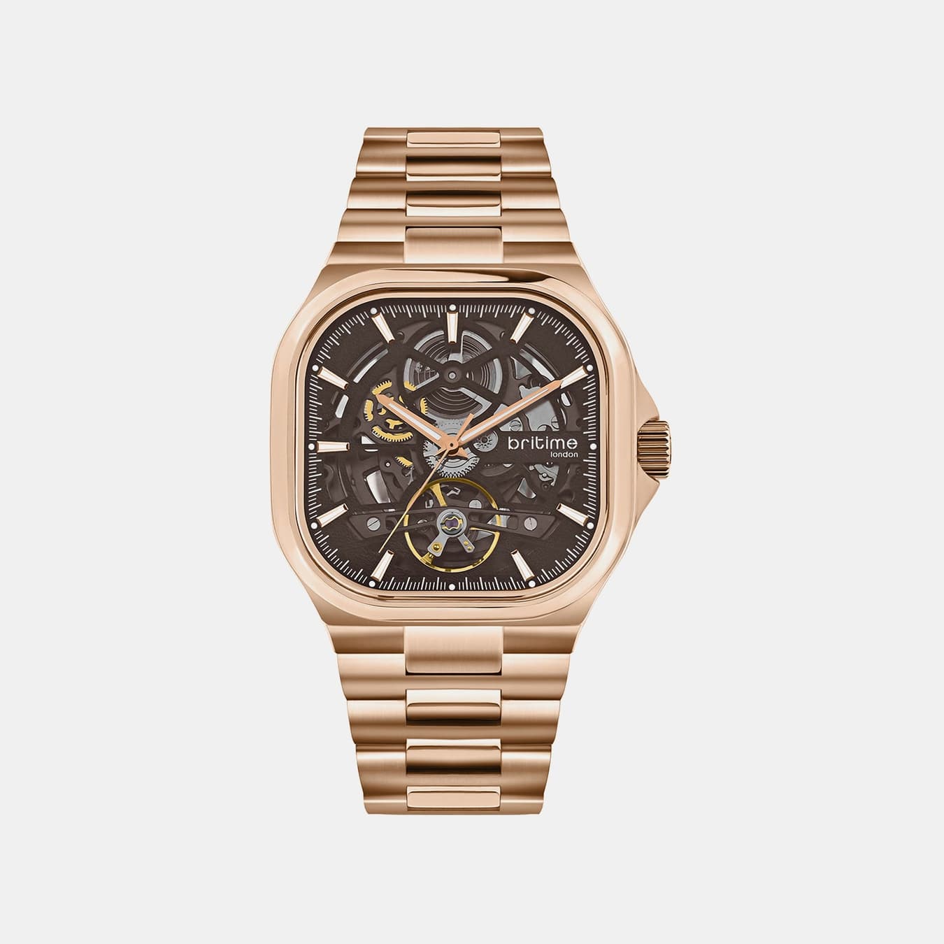 Monarch Men's Automatic Brown Dial Analog Steel Watch 969-M30603