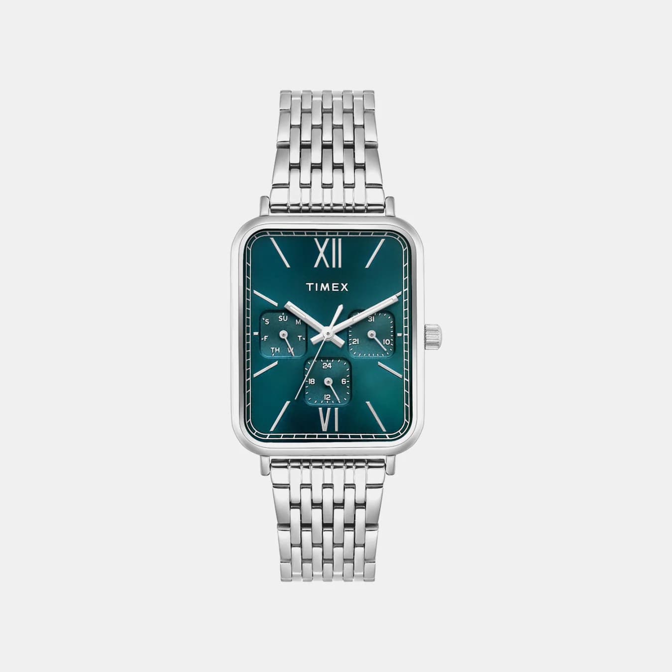 Trendline Men's Quartz Teal Dial Multi-Function Stainless Steel Watch TWEG34600