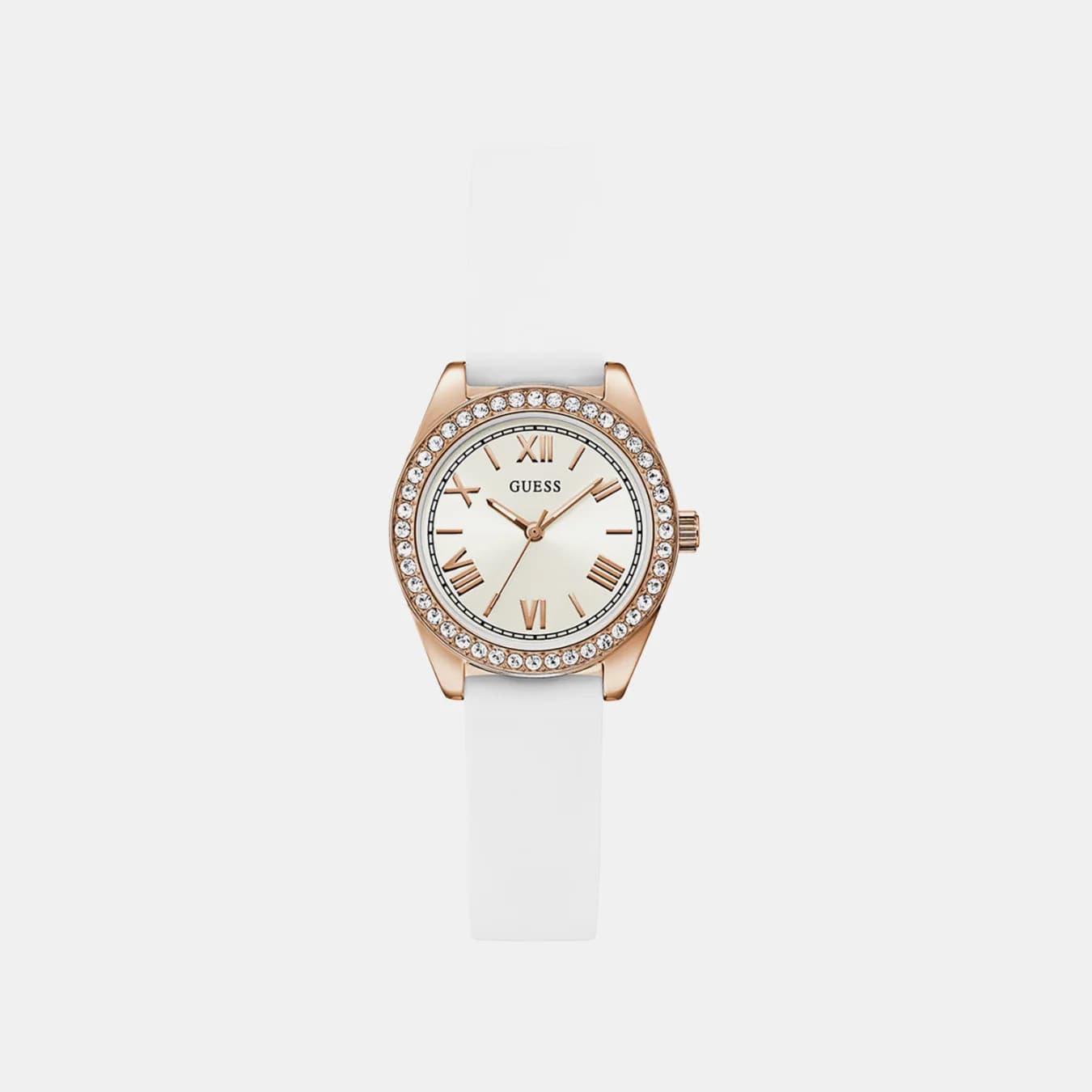 Women's Quartz White Dial Analog Leather Watch GW1000L3