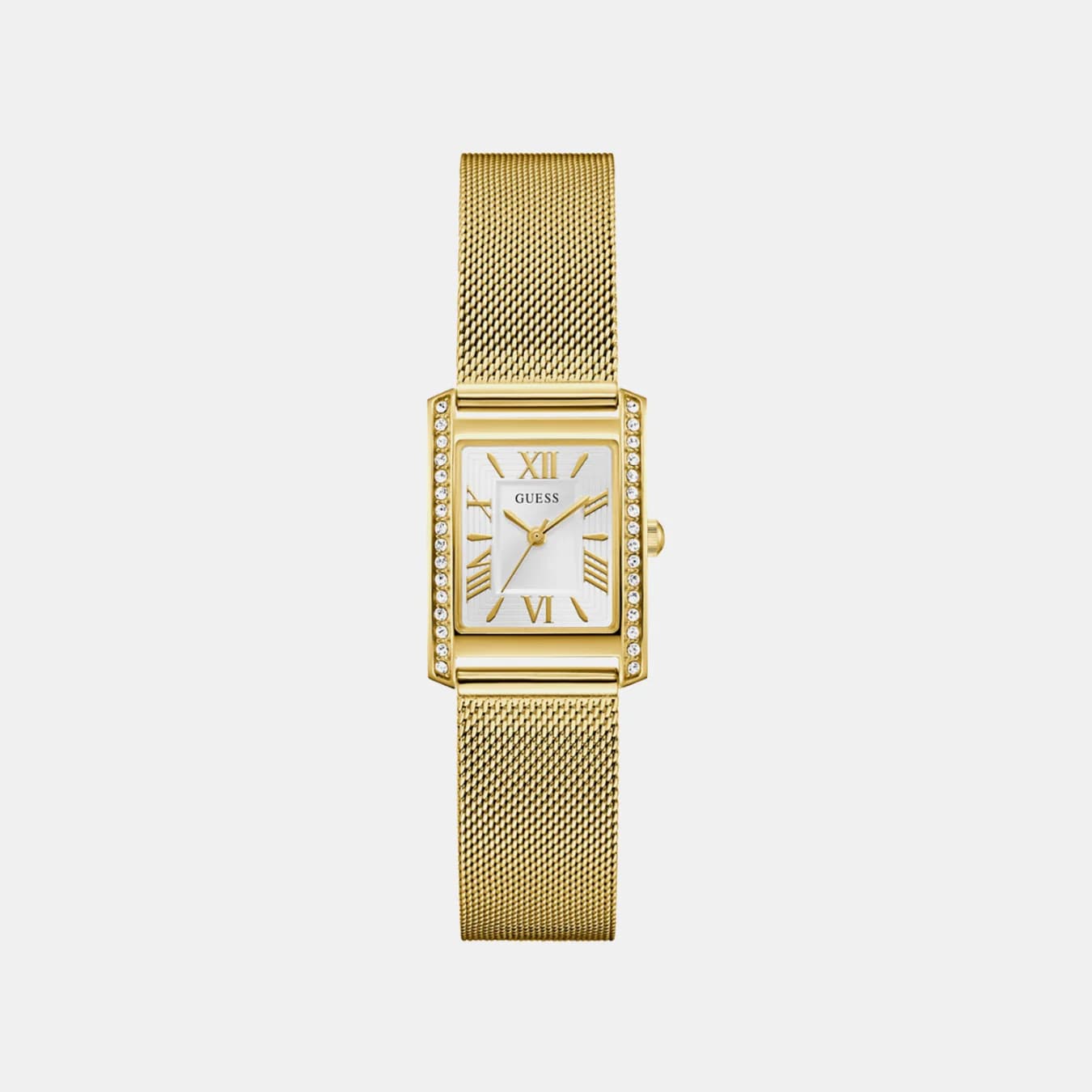 Women's Quartz White Dial Analog Mesh Watch GW0997L2