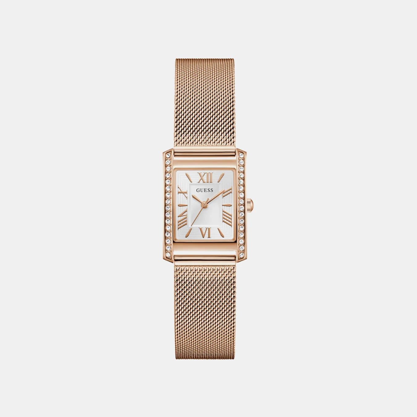Women's Quartz White Dial Analog Mesh Watch GW0997L3