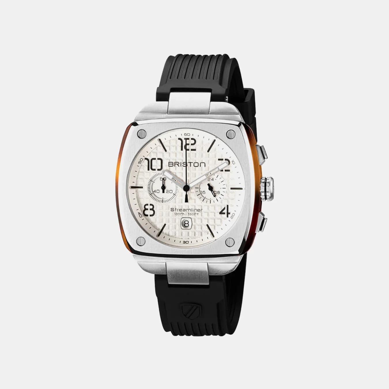Men's Quartz White Dial Chronograph Rubber Watch 22142.S.T.2.RB