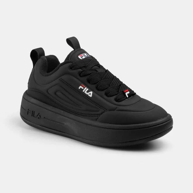 Women's Black Sports Lace-Up Low-Top Sneakers