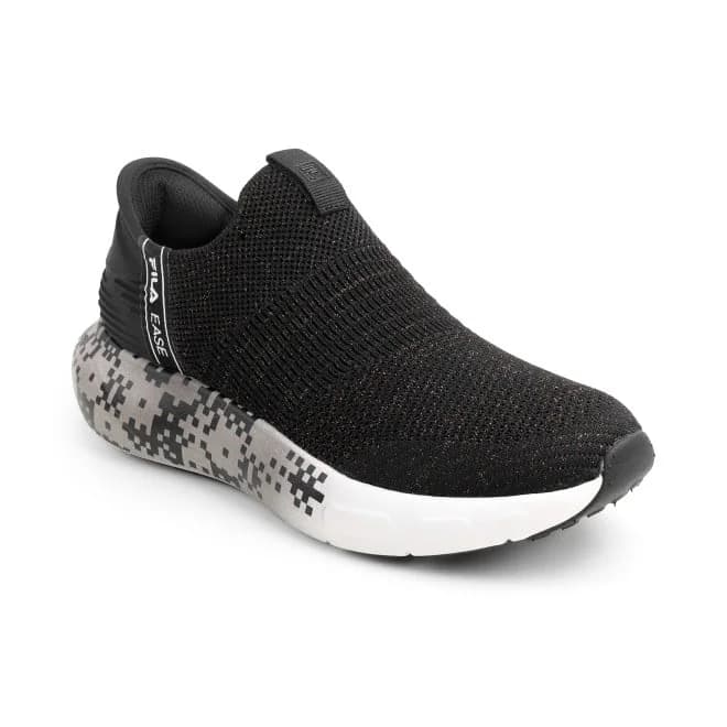 Women's Black Sports Slip-On Low-Top Walking Shoes
