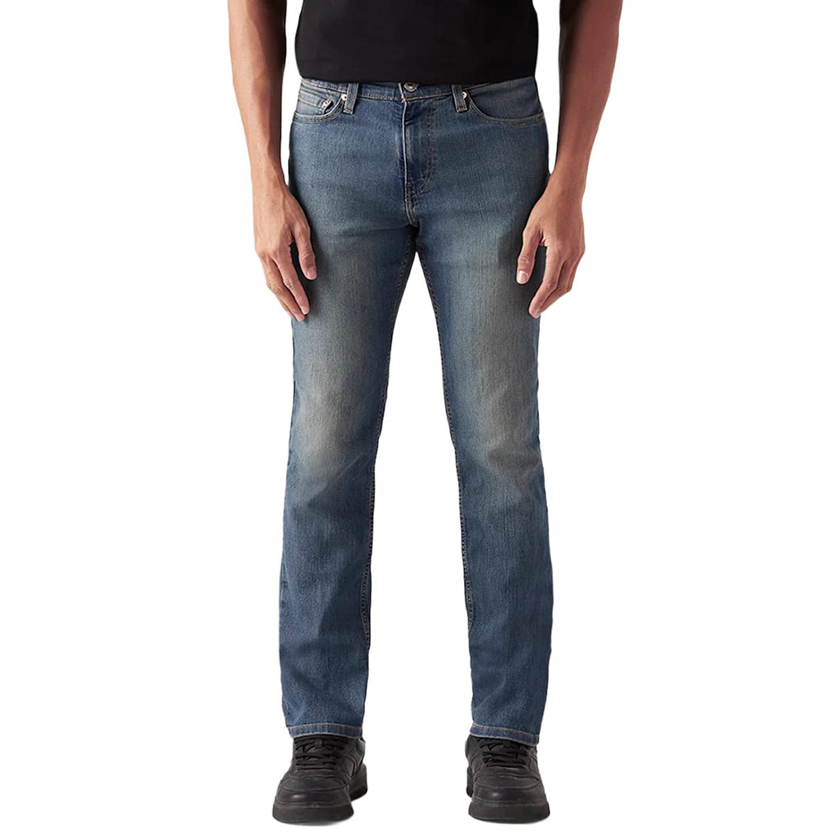 Men's 511 Blue Casual Solid Mid Rise Jeans