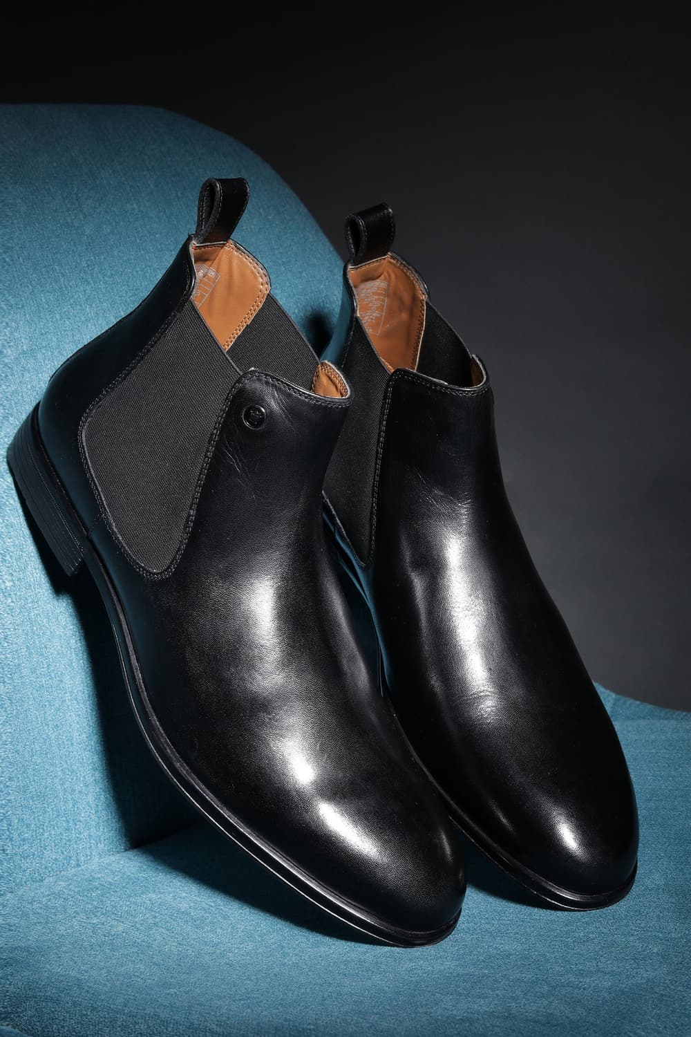 Men's Black Formal Slip-On Chelsea Boot