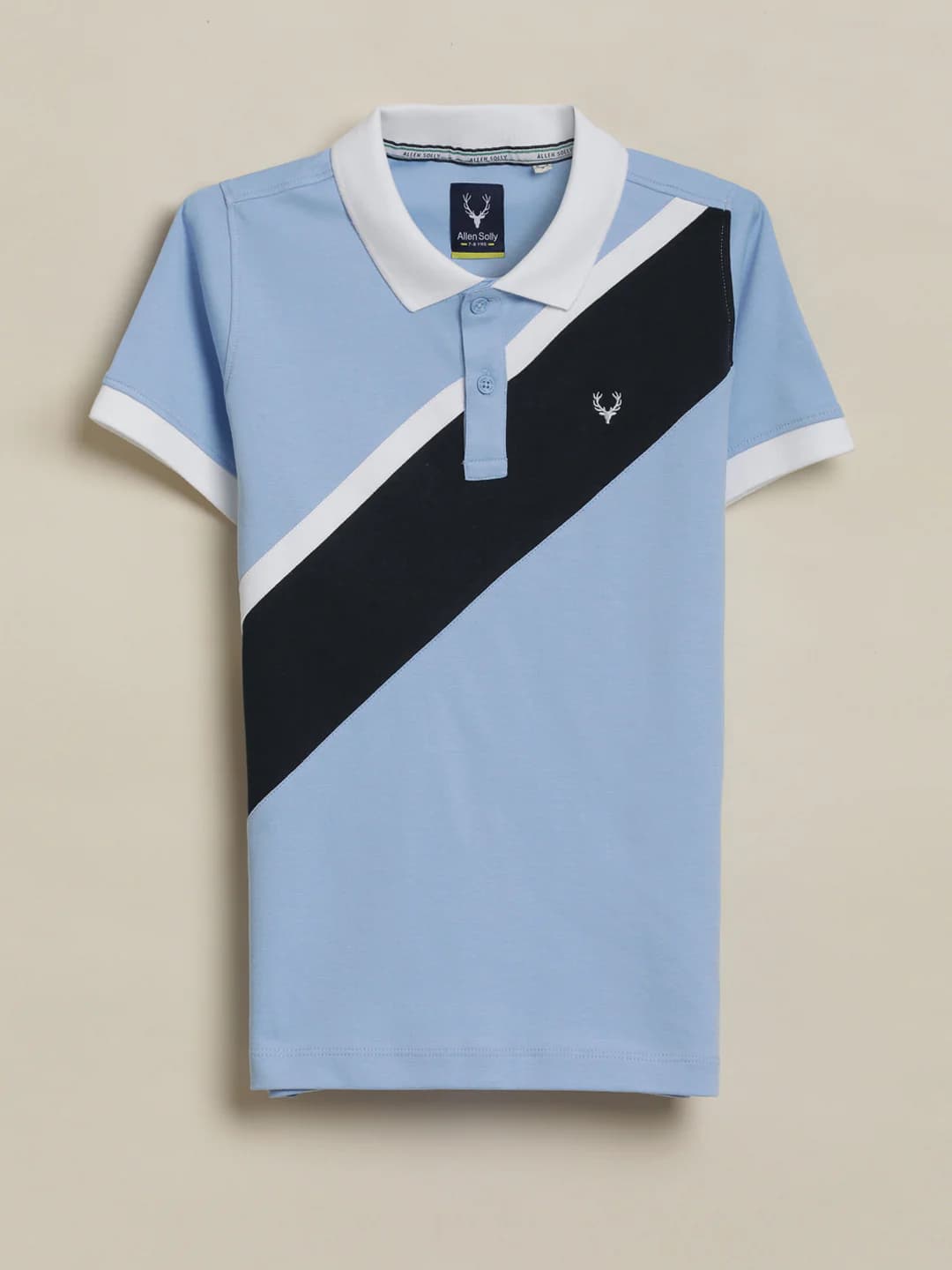 Boys Blue Casual Half Sleeves Regular Fit Polo Tshirt