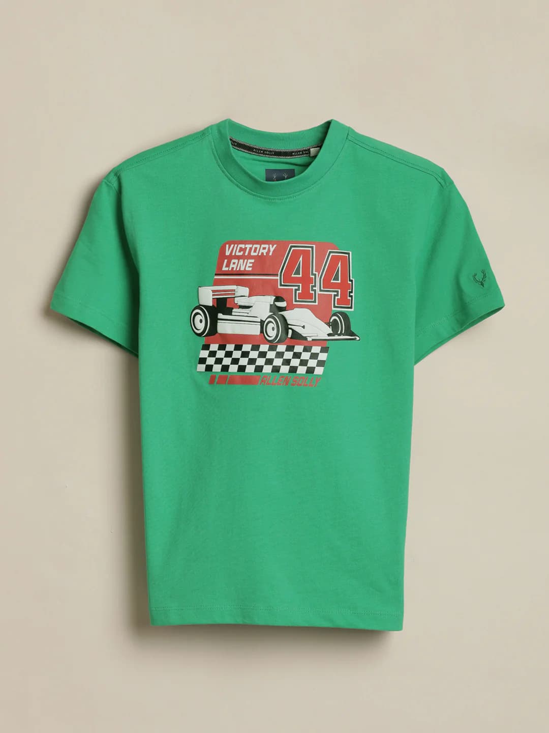 Boys Green Casual Half Sleeves Regular Fit Tshirt