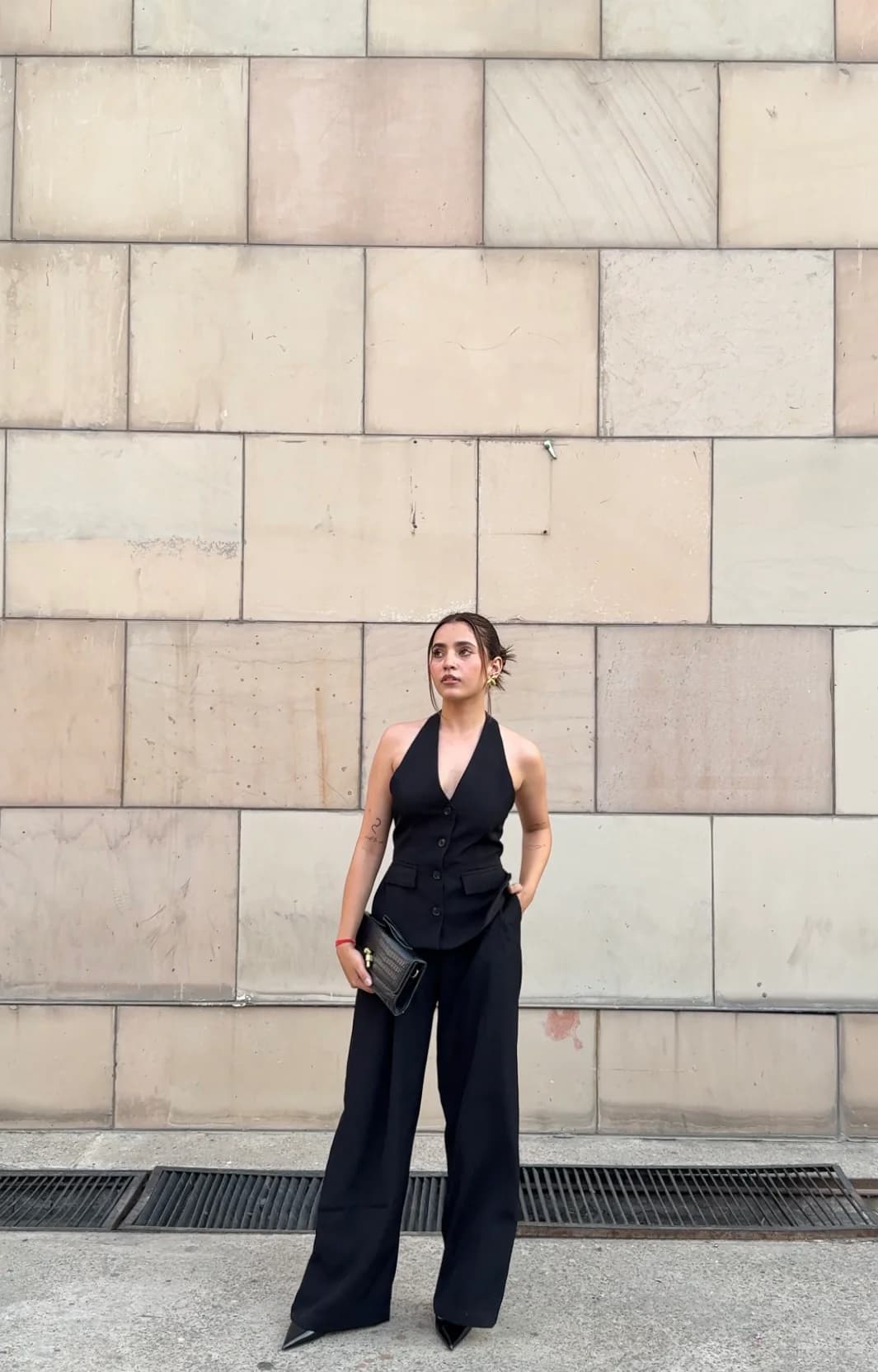 Women's Black Formal Sleeveless Co-ords Set