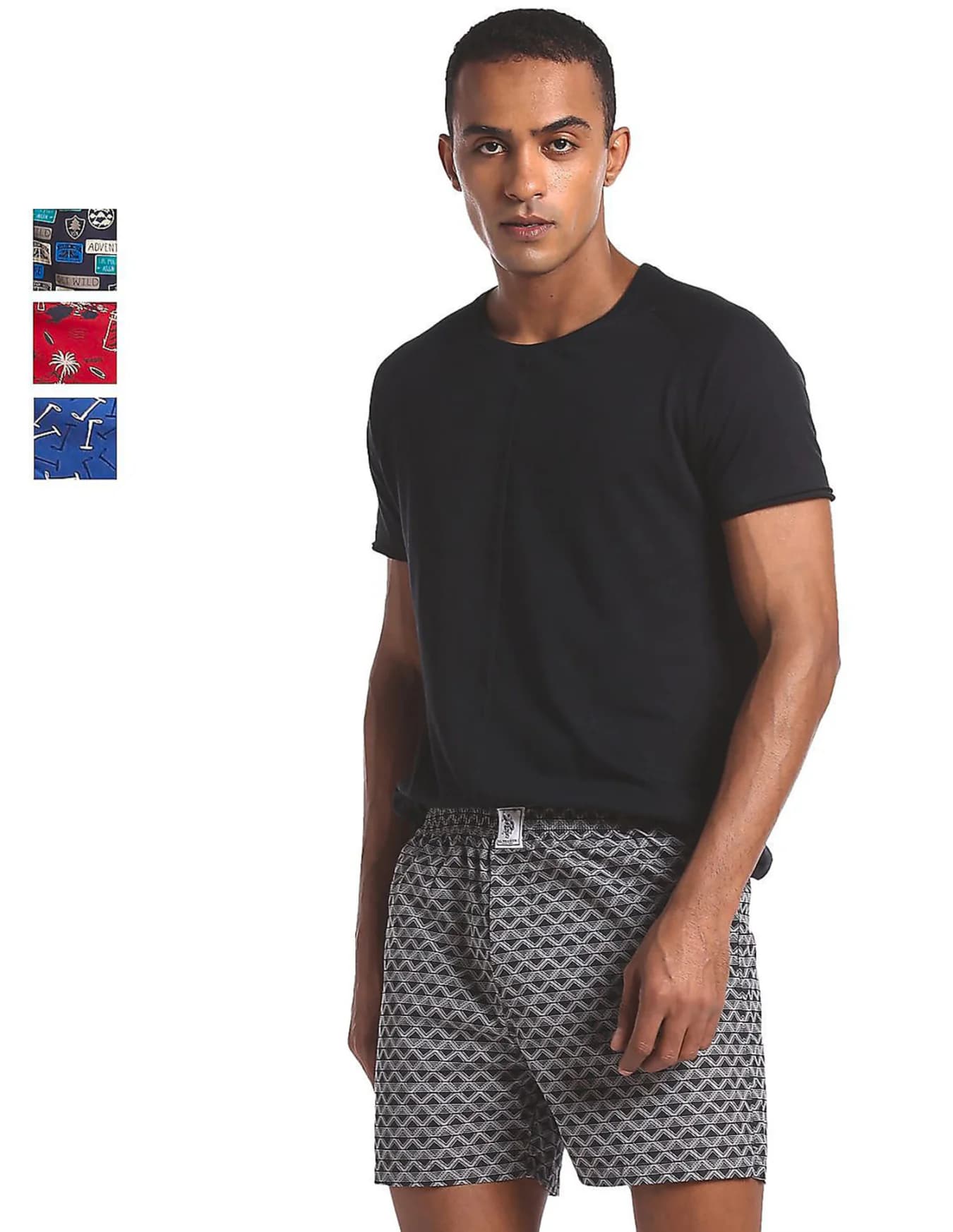 Men's Assorted Regular Fit Mid Rise Boxers