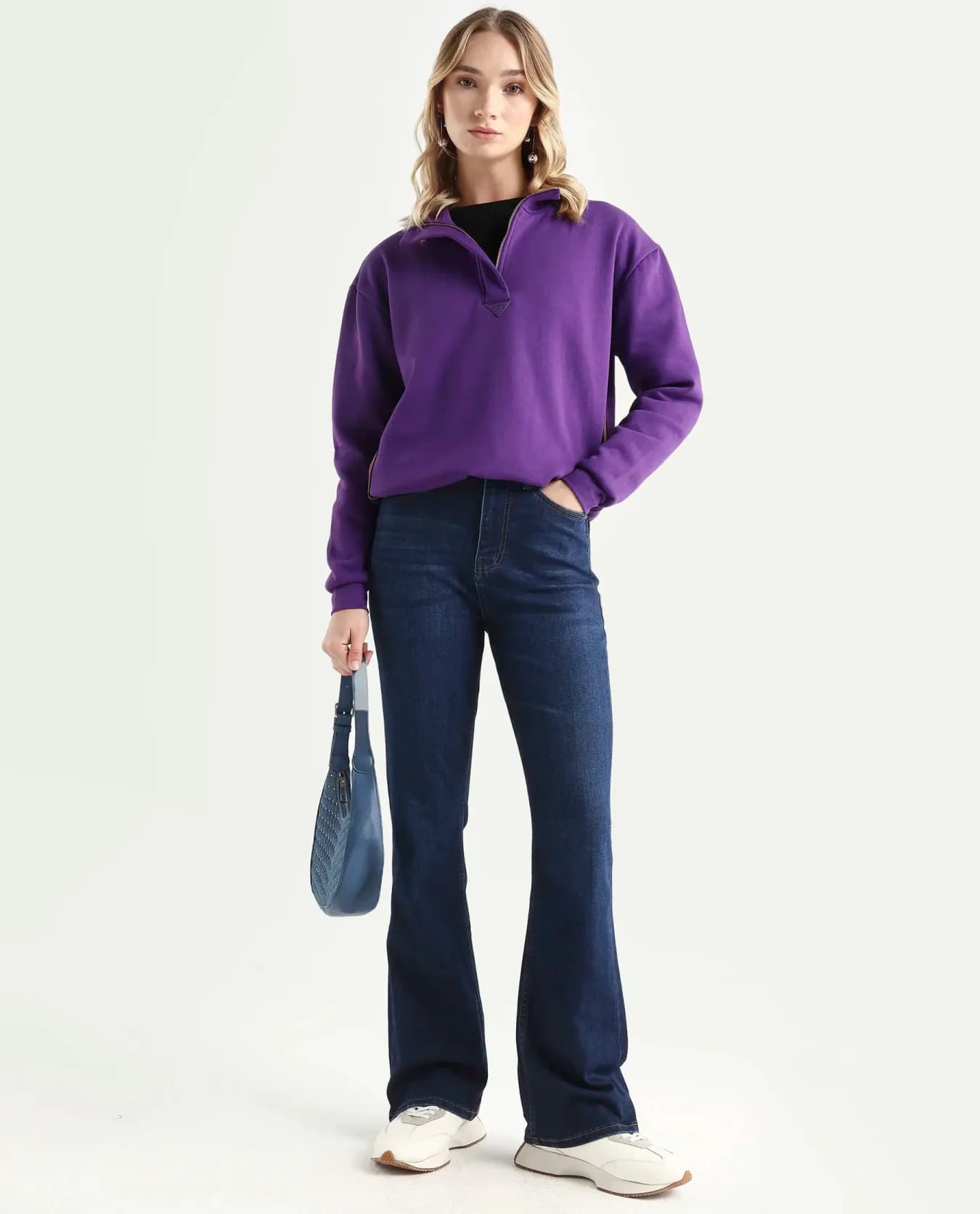 Women's Blue Casual Solid High Rise Jeans