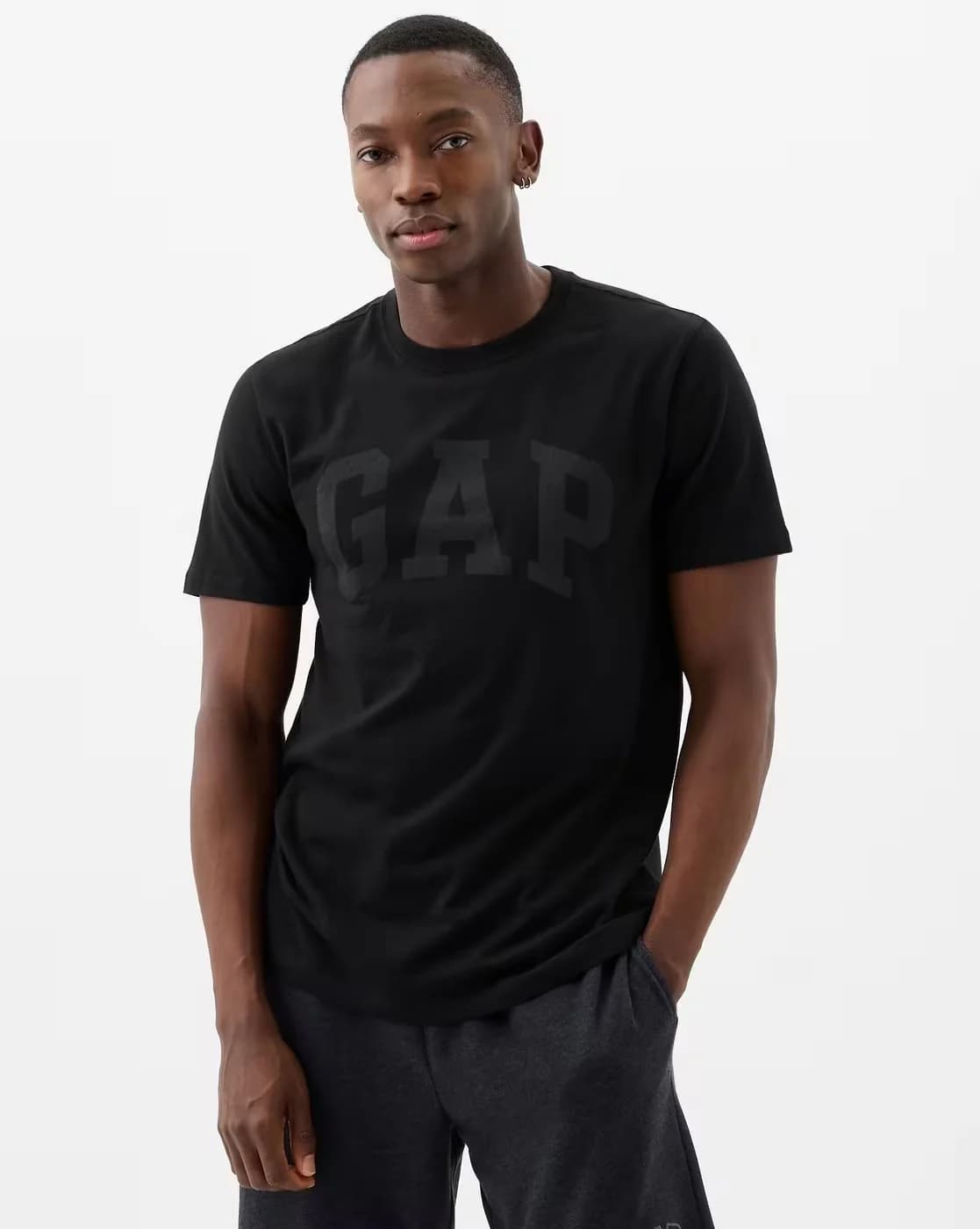 Men's Black Casual Regular Fit Half Sleeves Tshirt