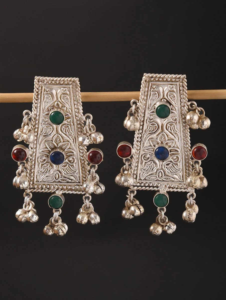 Women's Festive Wear Silver Plated Brass Dangler Earring