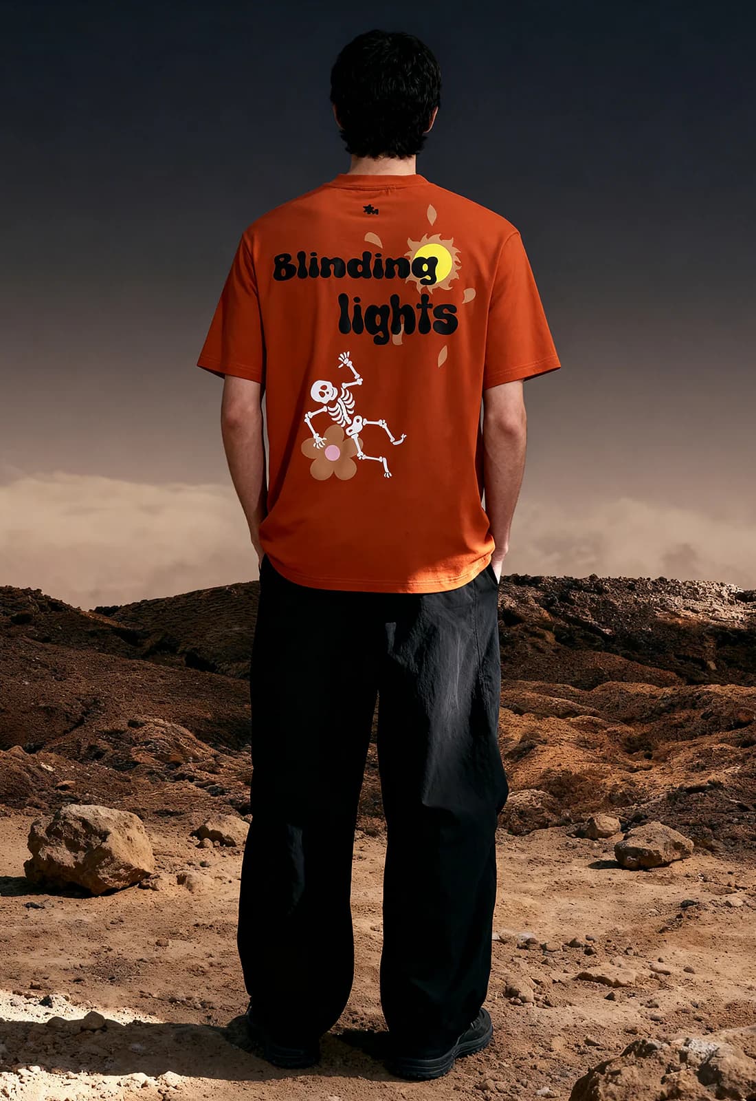 Men's Orange Casual Oversized Fit Half Sleeves Cotton Tshirt
