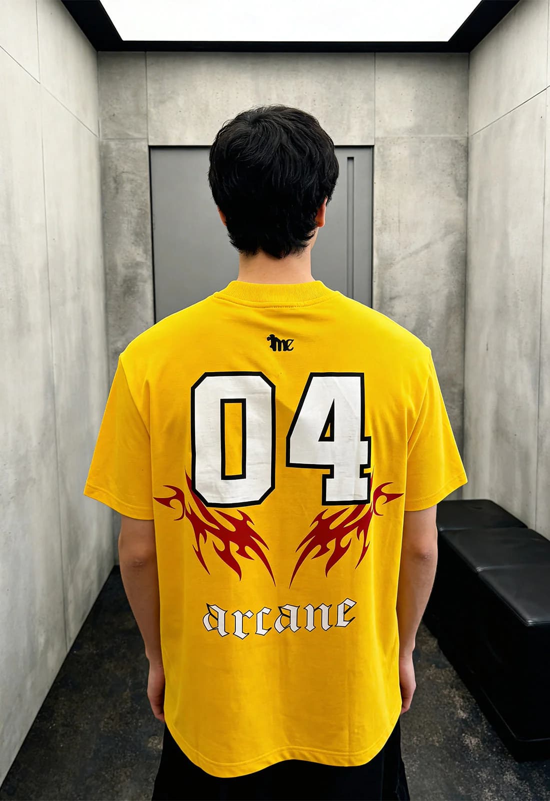 Men's Yellow Casual Oversized Fit Half Sleeves Cotton Tshirt
