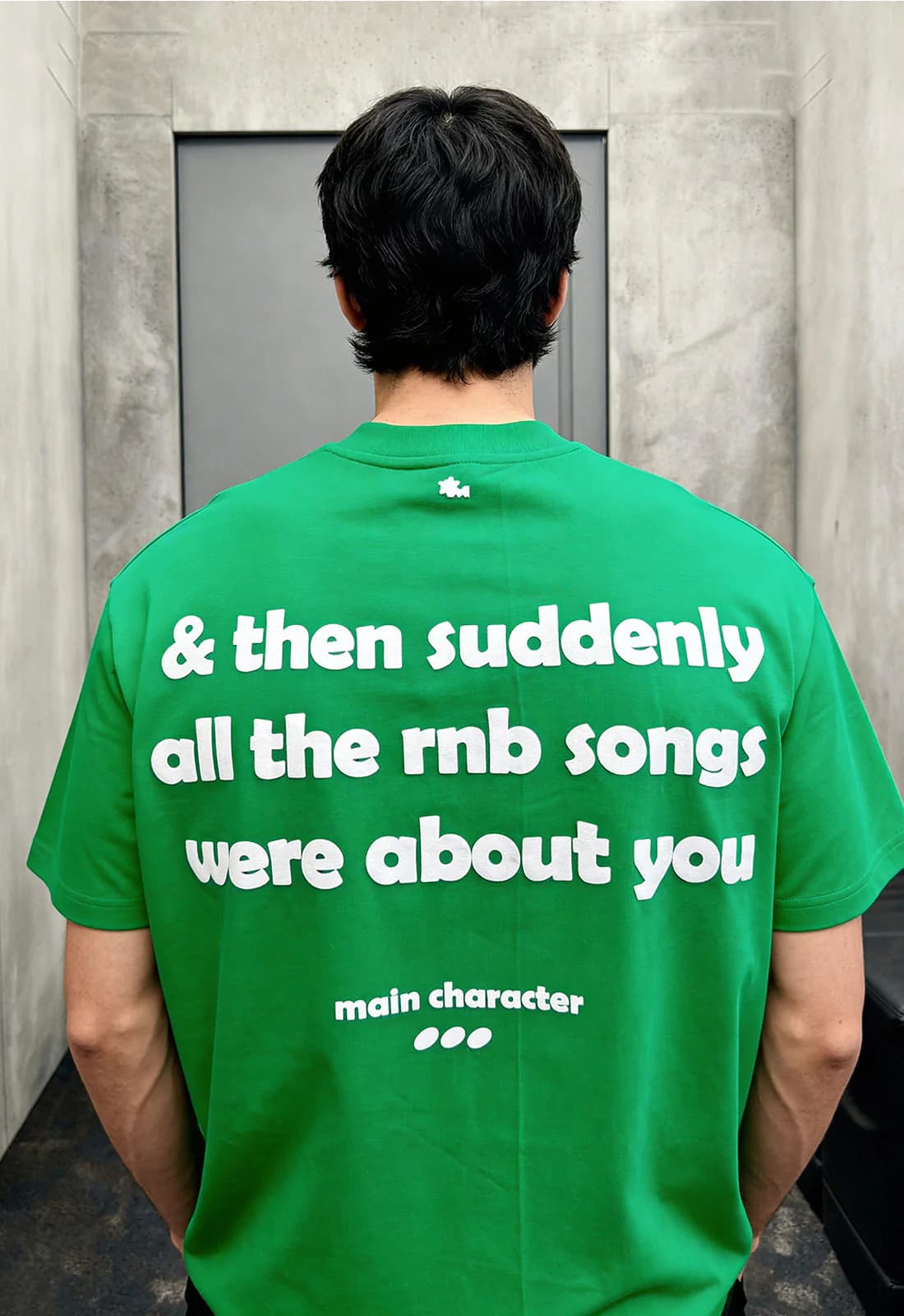 Men's Green Casual Oversized Fit Half Sleeves Cotton Tshirt